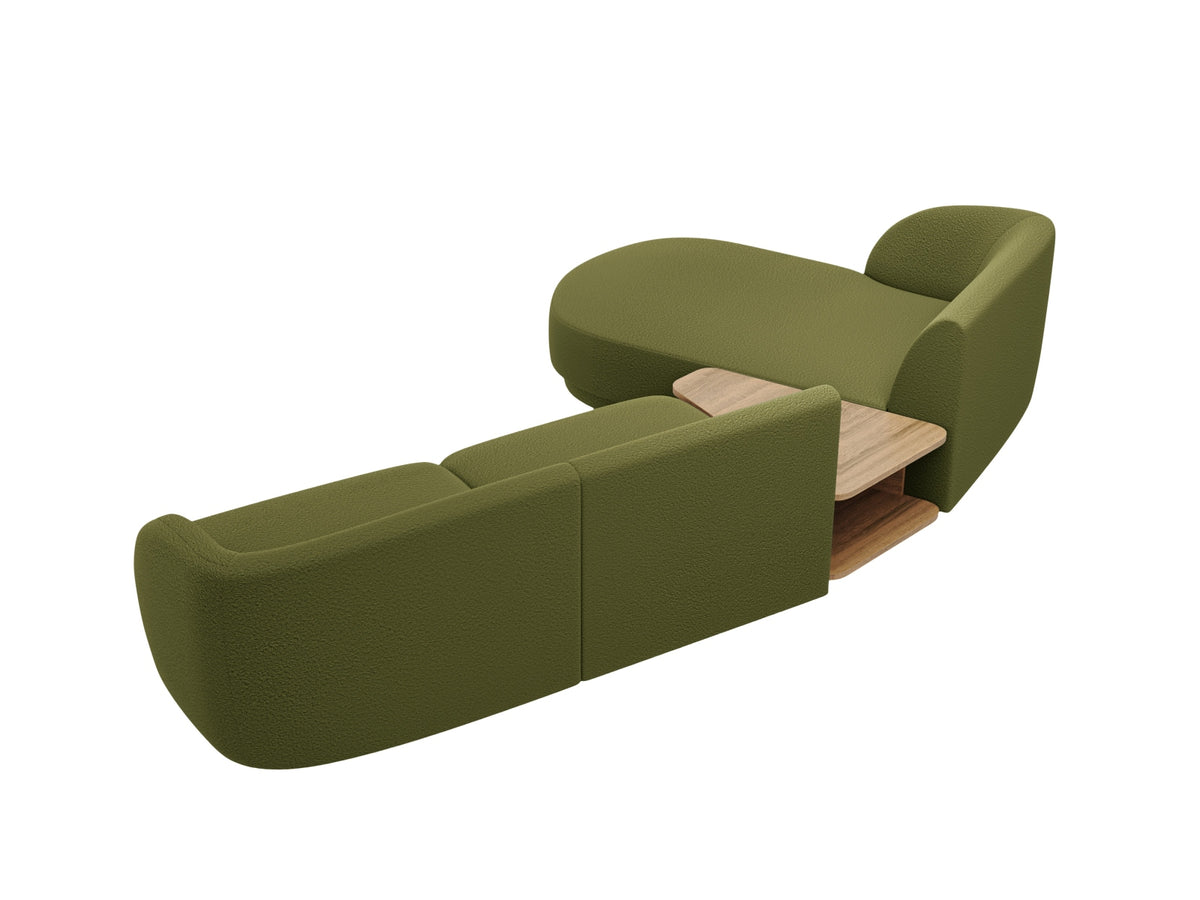 Miley Modulares Sofa links 3 Sitzer in Dark Olive Green-Baloo präsentiert im Onlineshop von KAQTU Design AG. L-Sofa links ist von Micadoni