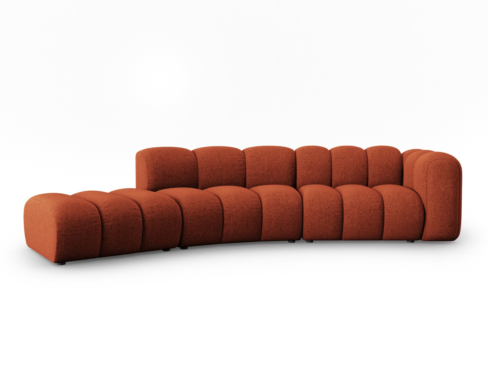 Lupine Modulares Sofa links 5 Sitzer in Terracotta präsentiert im Onlineshop von KAQTU Design AG. L-Sofa links ist von Micadoni
