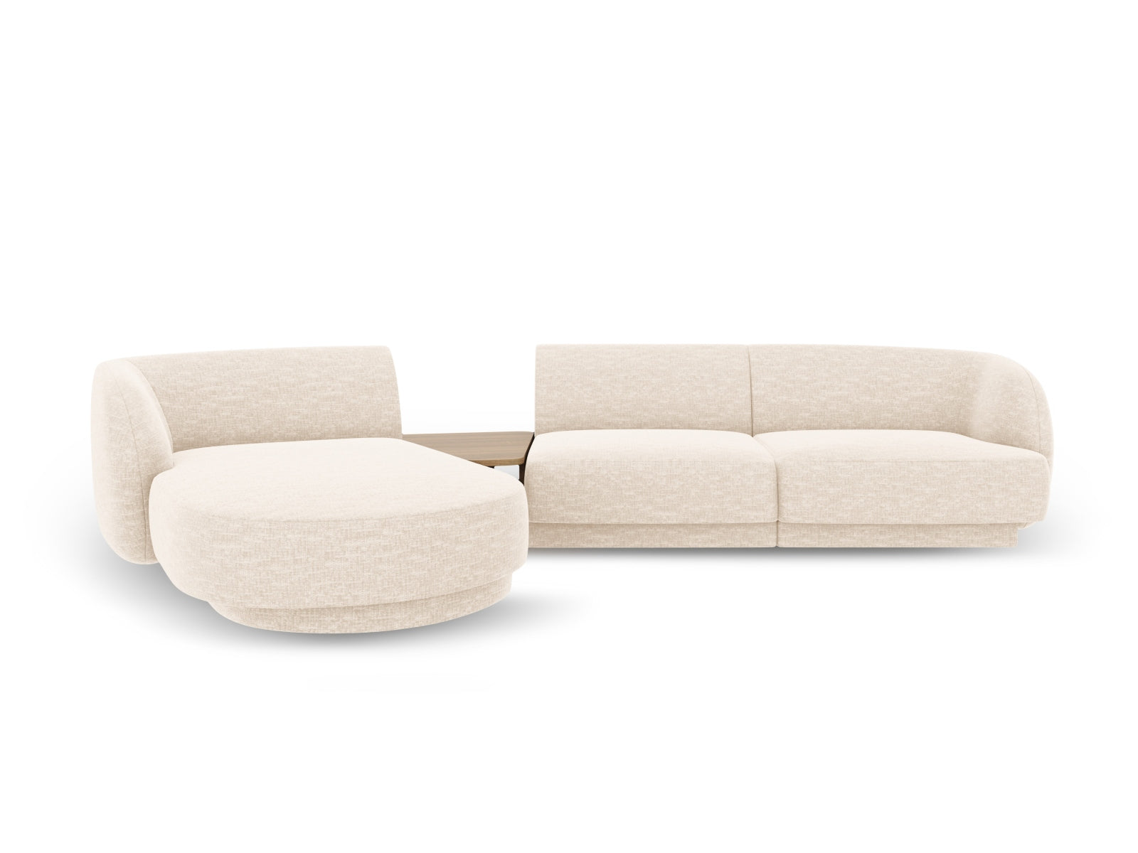 Miley Modulares Sofa links 3 Sitzer in Light Beige präsentiert im Onlineshop von KAQTU Design AG. L-Sofa links ist von Micadoni