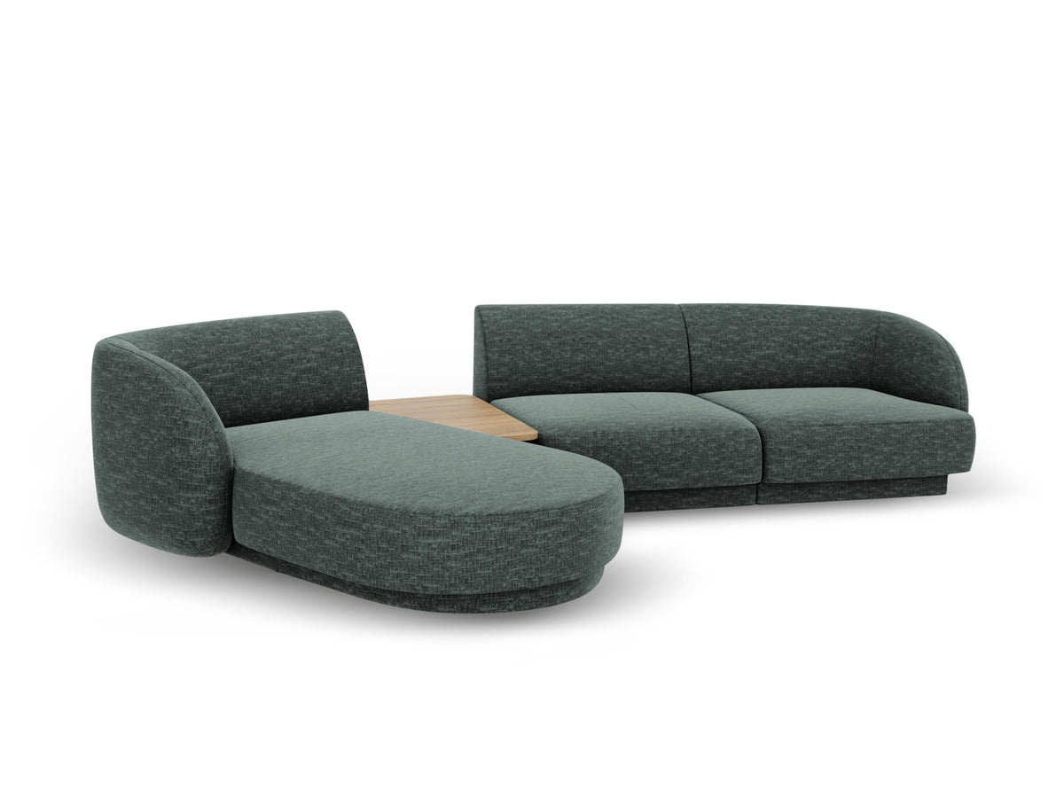 Miley Modulares Sofa links 3 Sitzer in Petrol-Haga präsentiert im Onlineshop von KAQTU Design AG. L-Sofa links ist von Micadoni
