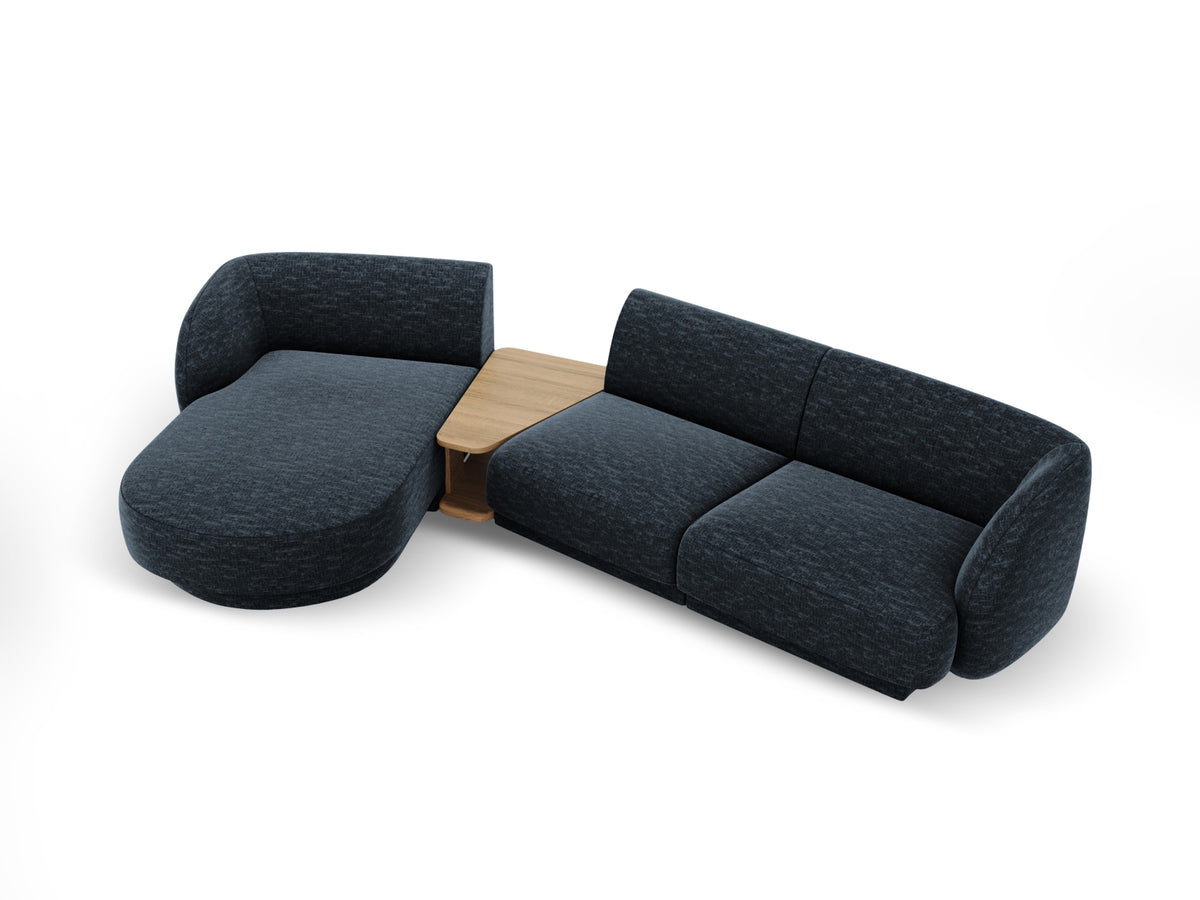 Miley Modulares Sofa links 3 Sitzer in Royal Blue-Haga präsentiert im Onlineshop von KAQTU Design AG. L-Sofa links ist von Micadoni