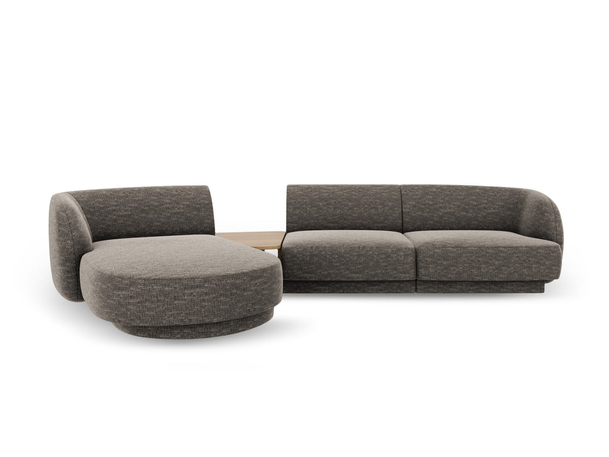 Miley Modulares Sofa links 3 Sitzer in Grey-Haga präsentiert im Onlineshop von KAQTU Design AG. L-Sofa links ist von Micadoni