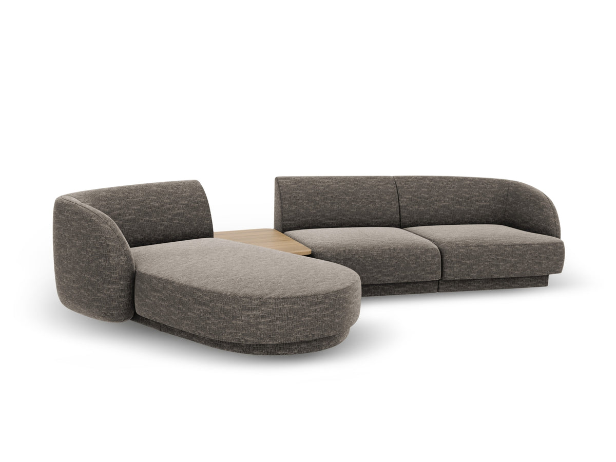 Miley Modulares Sofa links 3 Sitzer in Grey-Haga präsentiert im Onlineshop von KAQTU Design AG. L-Sofa links ist von Micadoni