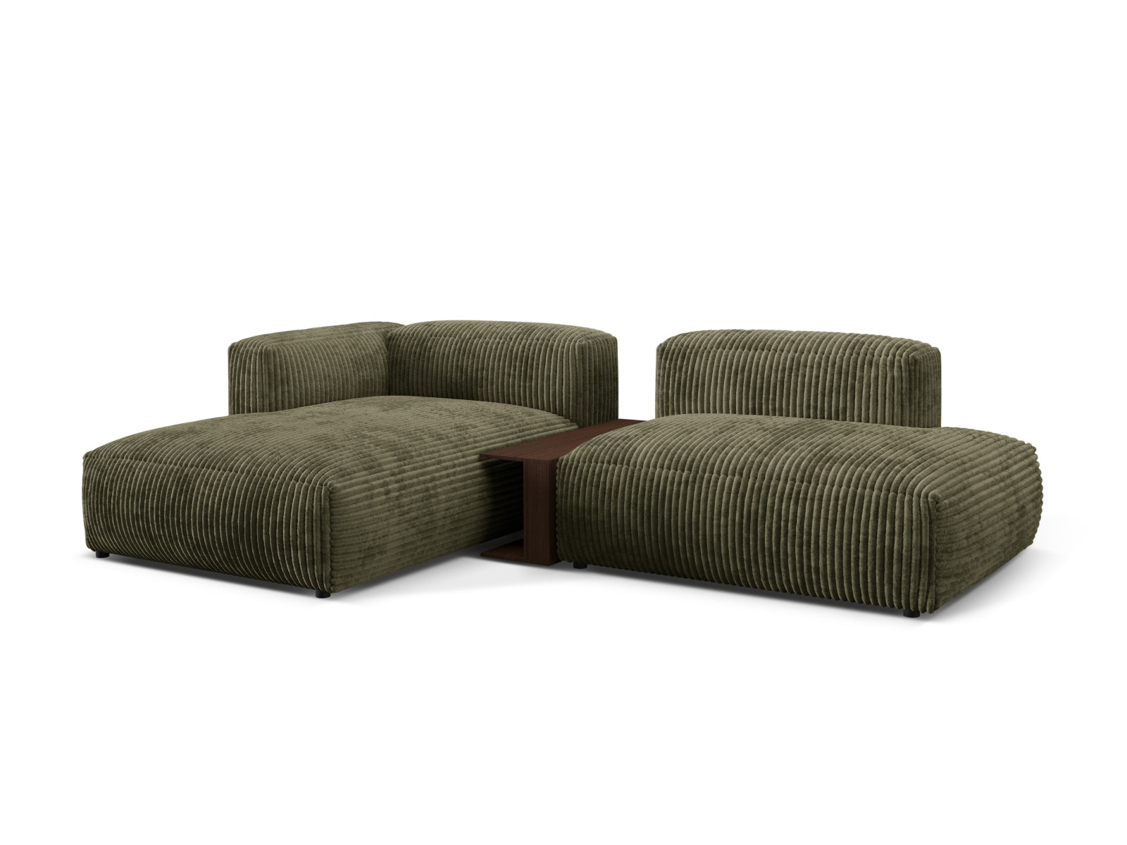 Martina Modulares Ecksofa links 2 Sitzer in Moss Green präsentiert im Onlineshop von KAQTU Design AG. Ecksofa links ist von Micadoni