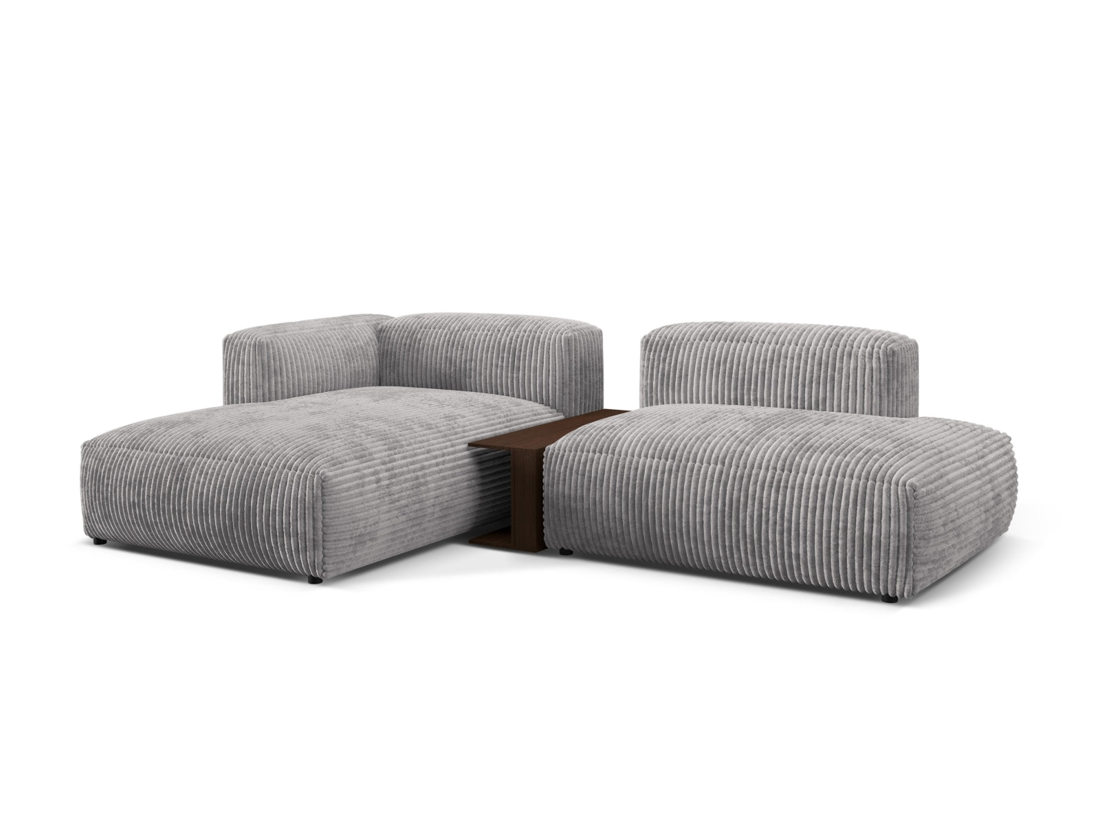Martina Modulares Ecksofa links 2 Sitzer in Light Grey präsentiert im Onlineshop von KAQTU Design AG. Ecksofa links ist von Micadoni
