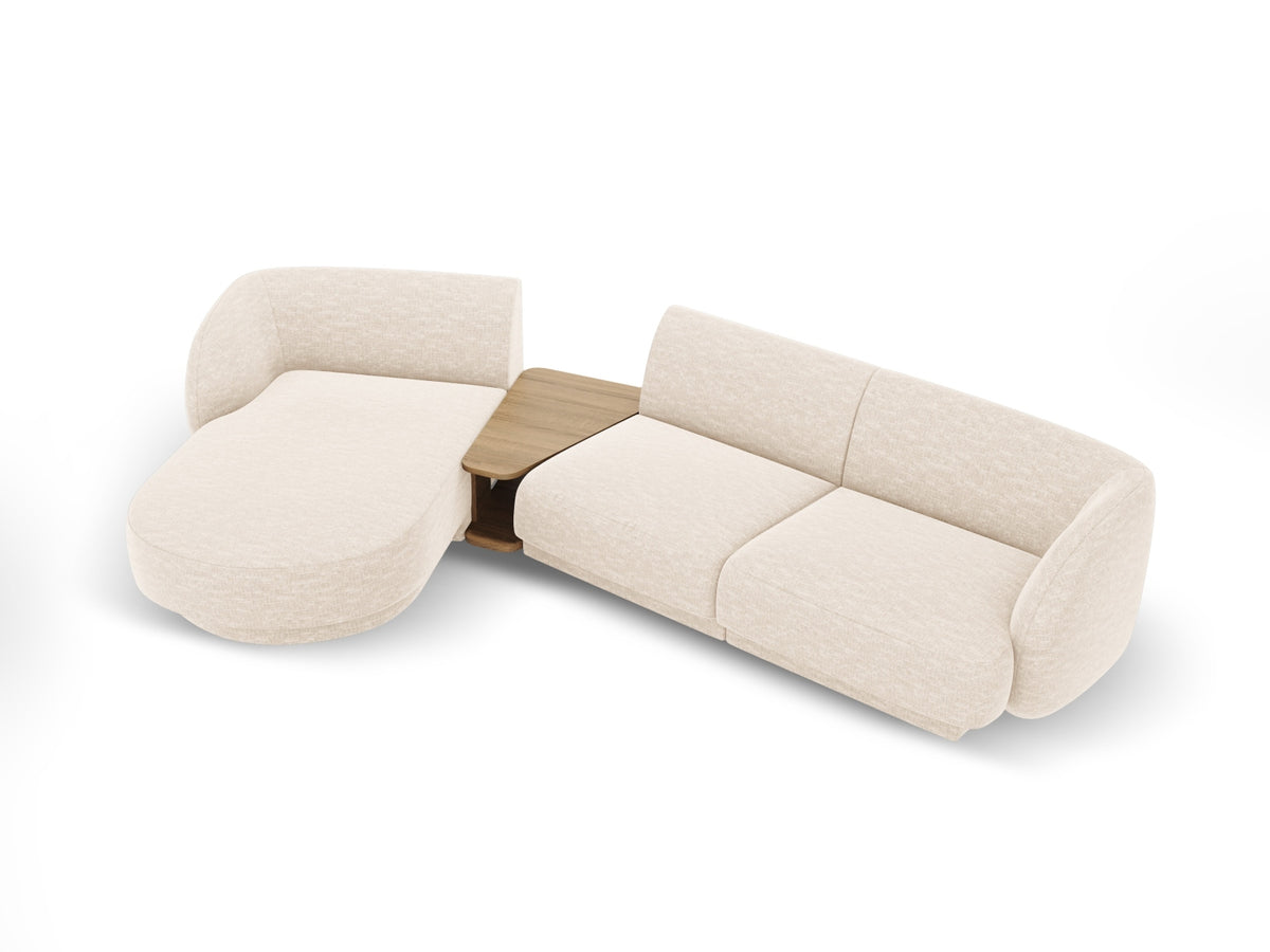 Miley Modulares Sofa links 3 Sitzer in Ivory-Eden präsentiert im Onlineshop von KAQTU Design AG. L-Sofa links ist von Micadoni