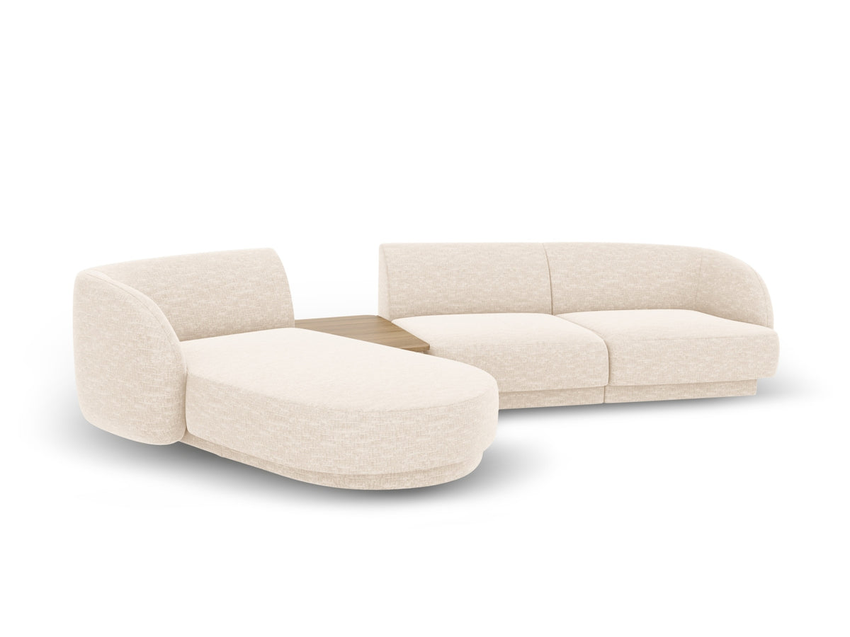 Miley Modulares Sofa links 3 Sitzer in Ivory-Eden präsentiert im Onlineshop von KAQTU Design AG. L-Sofa links ist von Micadoni