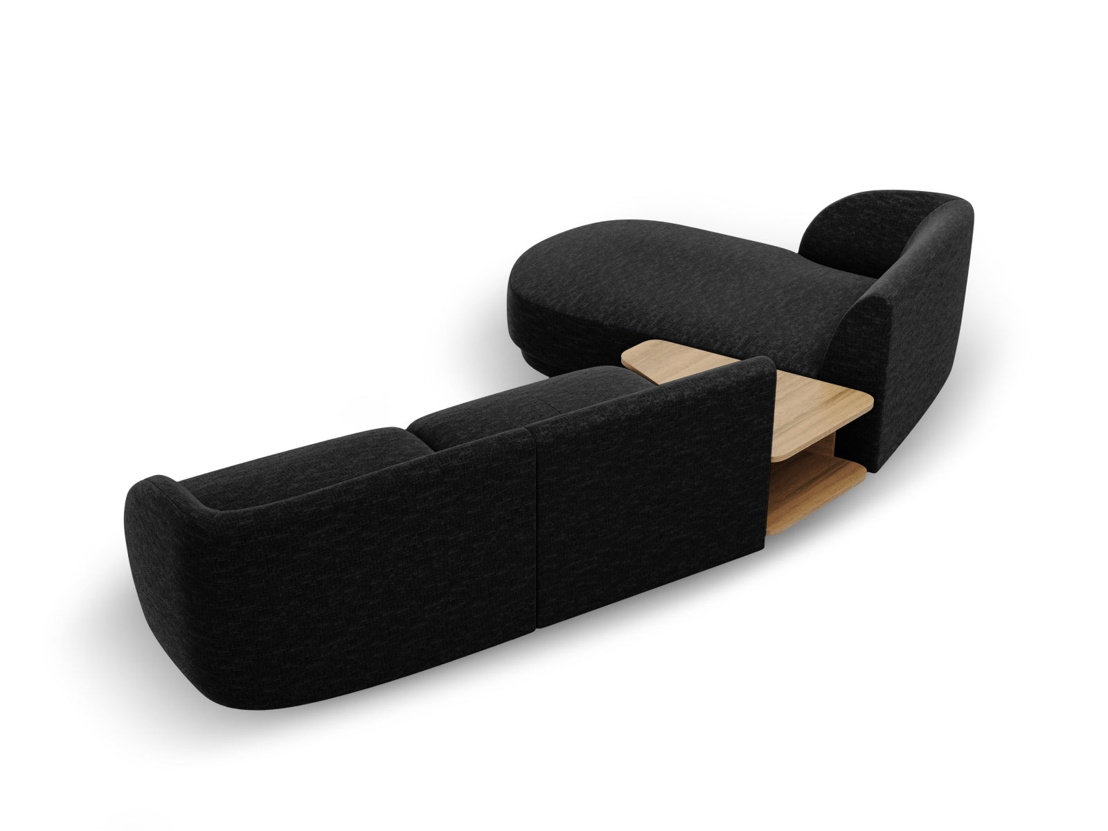 Miley Modulares Sofa links 3 Sitzer in Anthracite präsentiert im Onlineshop von KAQTU Design AG. L-Sofa links ist von Micadoni