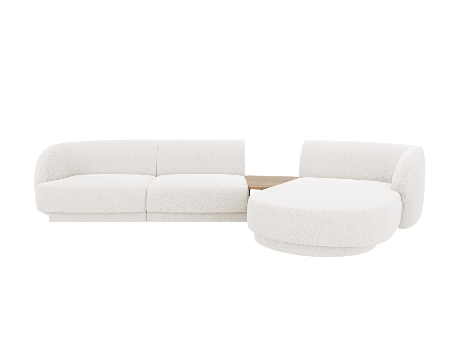 Miley Modulares Sofa rechts 3 Sitzer in White präsentiert im Onlineshop von KAQTU Design AG. L-Sofa rechts ist von Micadoni