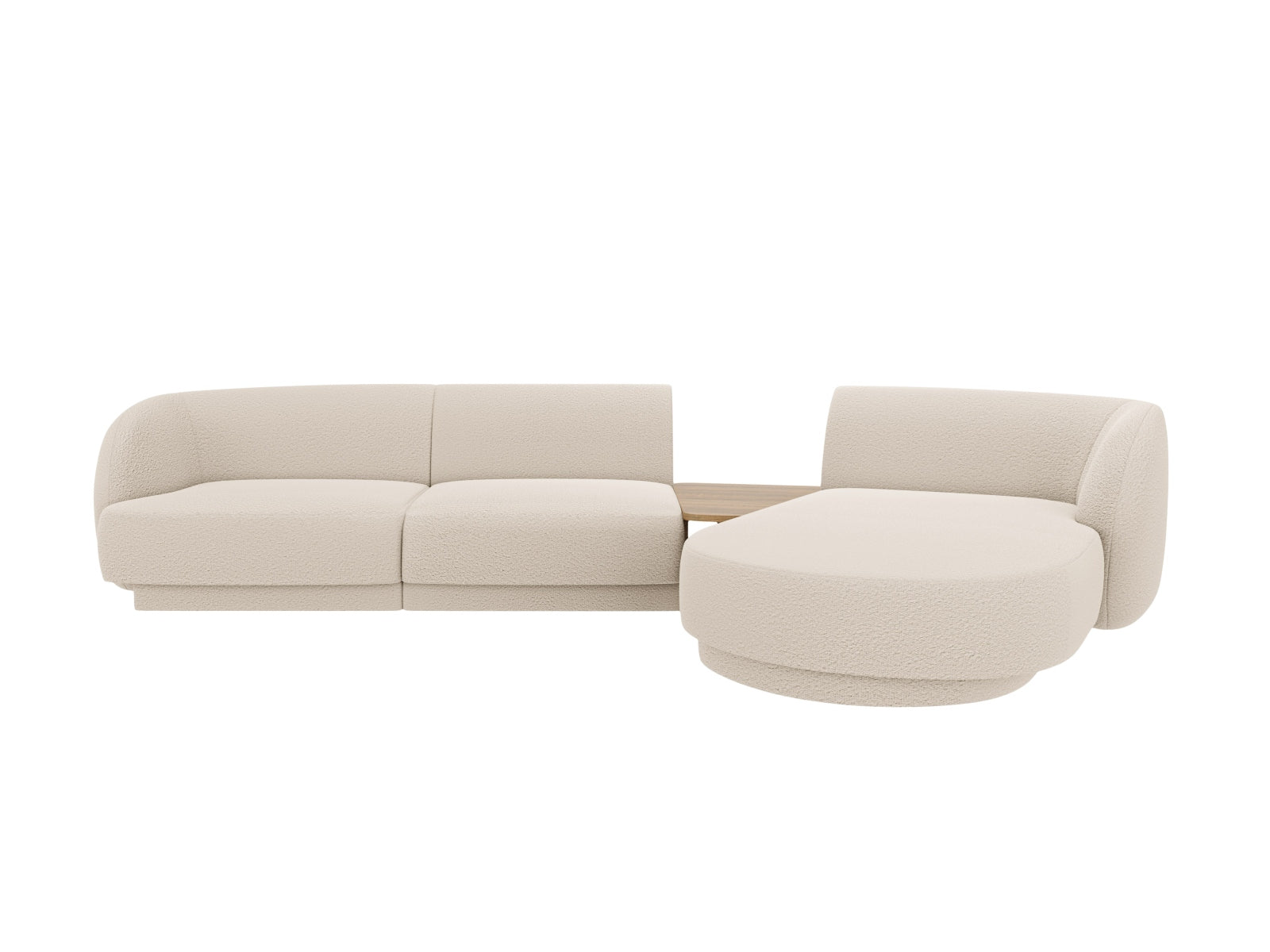 Miley Modulares Sofa rechts 3 Sitzer in Beige präsentiert im Onlineshop von KAQTU Design AG. L-Sofa rechts ist von Micadoni