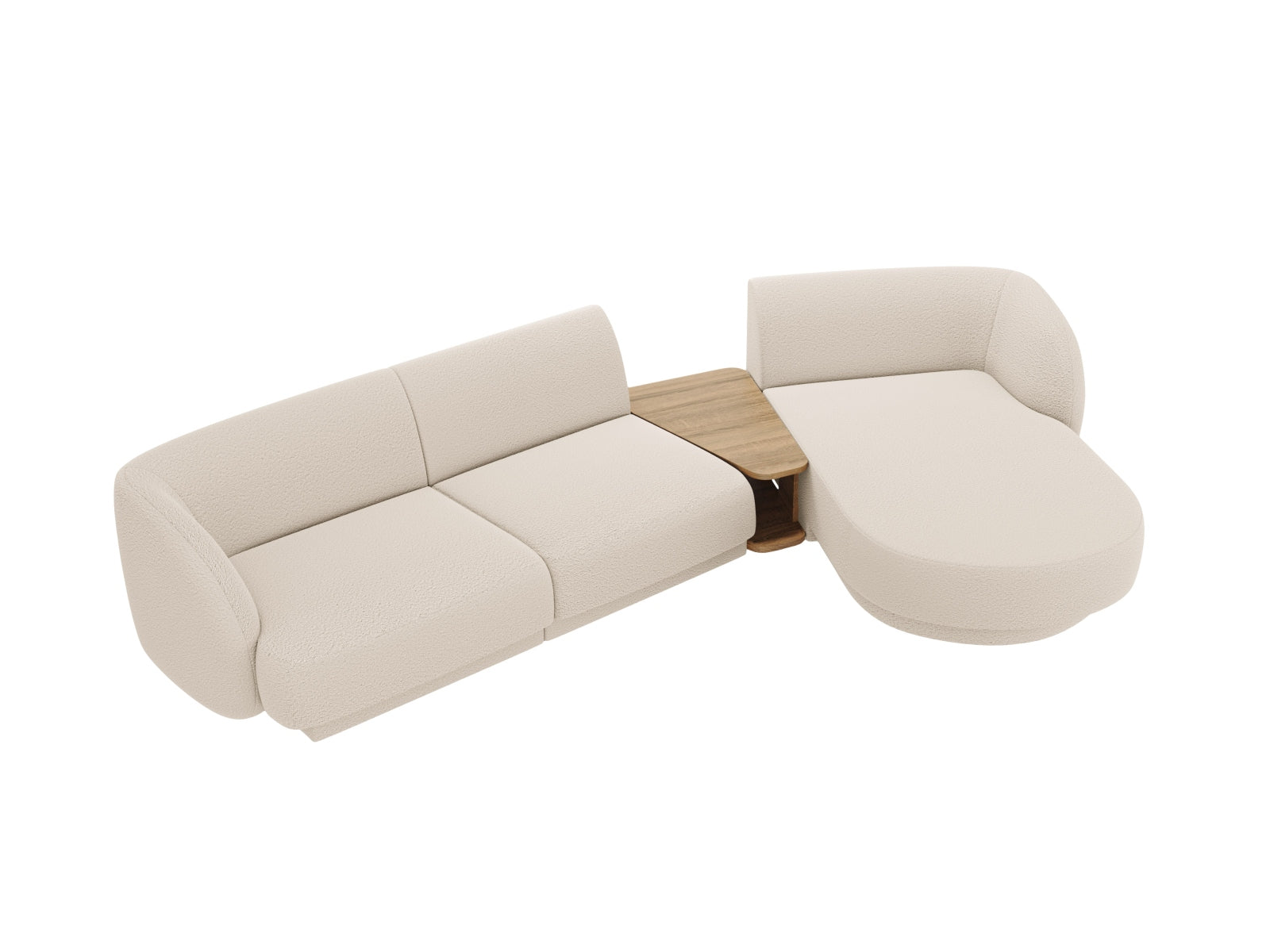 Miley Modulares Sofa rechts 3 Sitzer in Beige präsentiert im Onlineshop von KAQTU Design AG. L-Sofa rechts ist von Micadoni