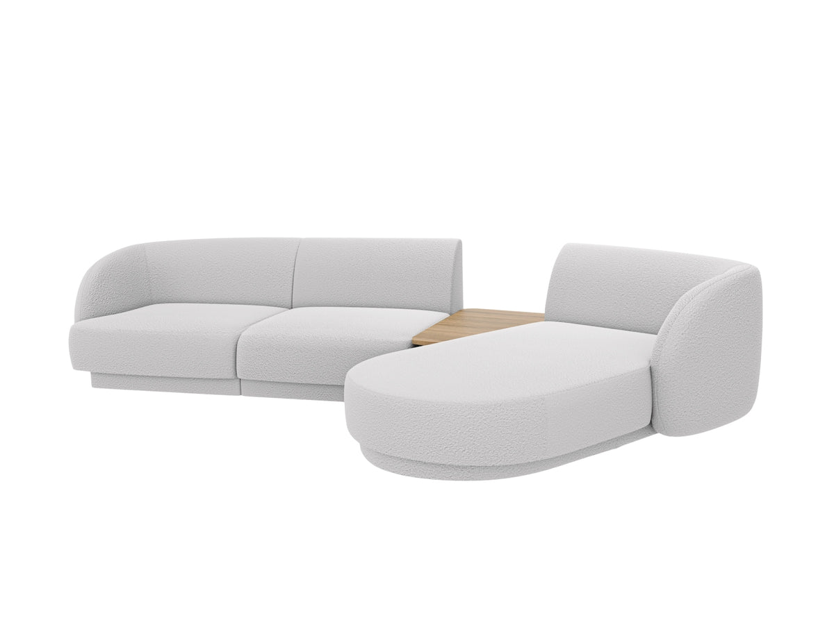 Miley Modulares Sofa rechts 3 Sitzer in Light Grey-Baloo präsentiert im Onlineshop von KAQTU Design AG. L-Sofa rechts ist von Micadoni