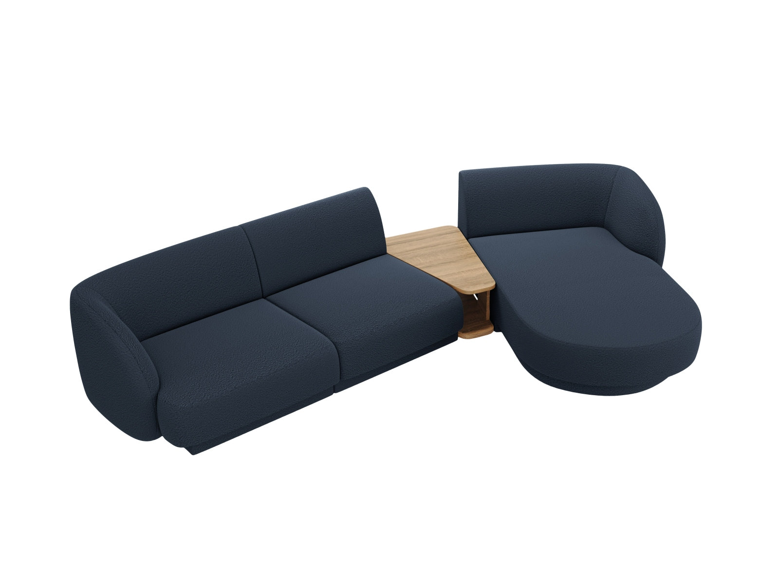 Miley Modulares Sofa rechts 3 Sitzer in Dark Blue präsentiert im Onlineshop von KAQTU Design AG. L-Sofa rechts ist von Micadoni