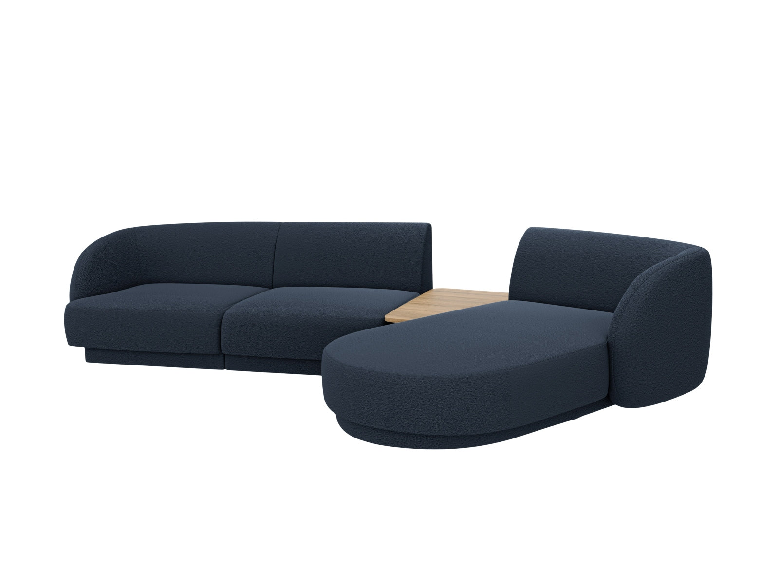 Miley Modulares Sofa rechts 3 Sitzer in Dark Blue präsentiert im Onlineshop von KAQTU Design AG. L-Sofa rechts ist von Micadoni