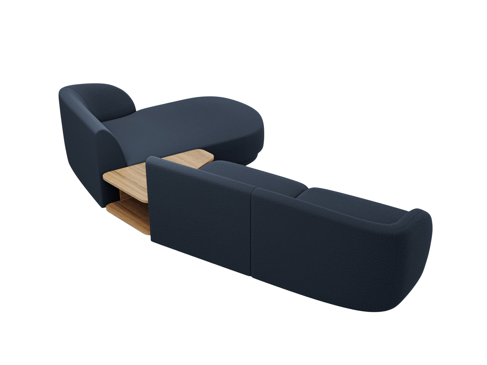 Miley Modulares Sofa rechts 3 Sitzer in Dark Blue präsentiert im Onlineshop von KAQTU Design AG. L-Sofa rechts ist von Micadoni