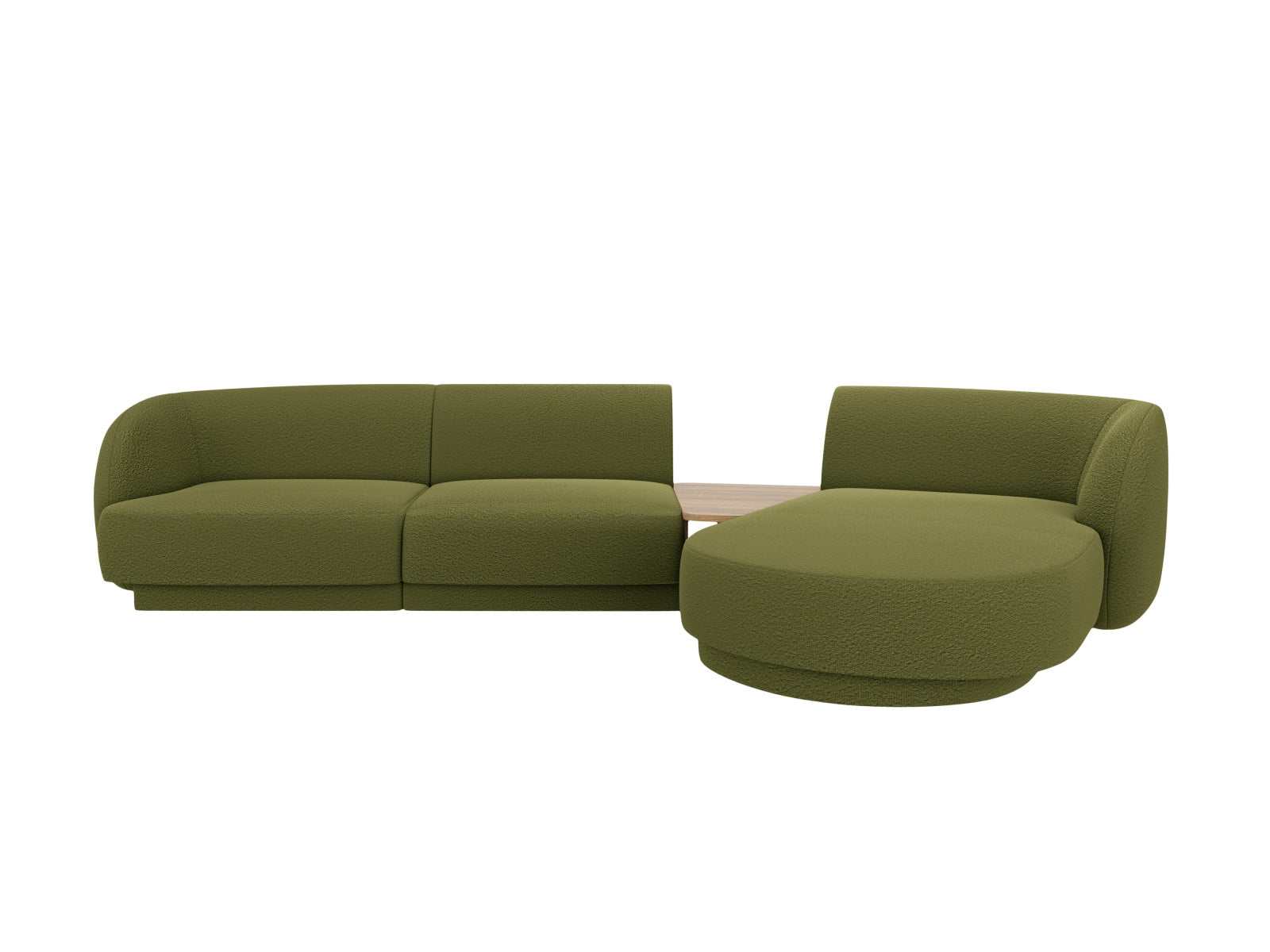 Miley Modulares Sofa rechts 3 Sitzer in Dark Olive Green präsentiert im Onlineshop von KAQTU Design AG. L-Sofa rechts ist von Micadoni