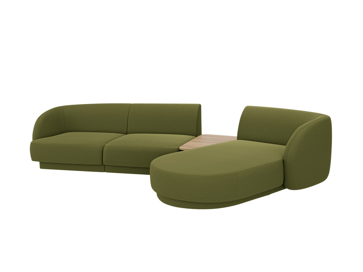 Miley Modulares Sofa rechts 3 Sitzer in Dark Olive Green-Baloo präsentiert im Onlineshop von KAQTU Design AG. L-Sofa rechts ist von Micadoni