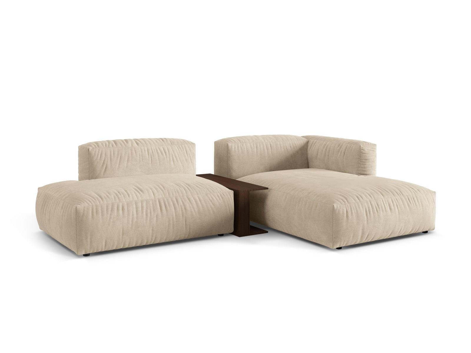 Martina Modulares Ecksofa rechts 2 Sitzer in Light Beige präsentiert im Onlineshop von KAQTU Design AG. Ecksofa rechts ist von Micadoni