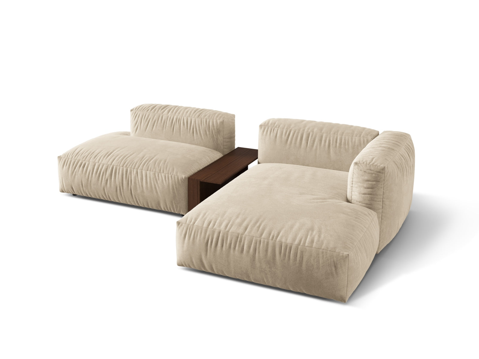 Martina Modulares Ecksofa rechts 2 Sitzer in Light Beige präsentiert im Onlineshop von KAQTU Design AG. Ecksofa rechts ist von Micadoni