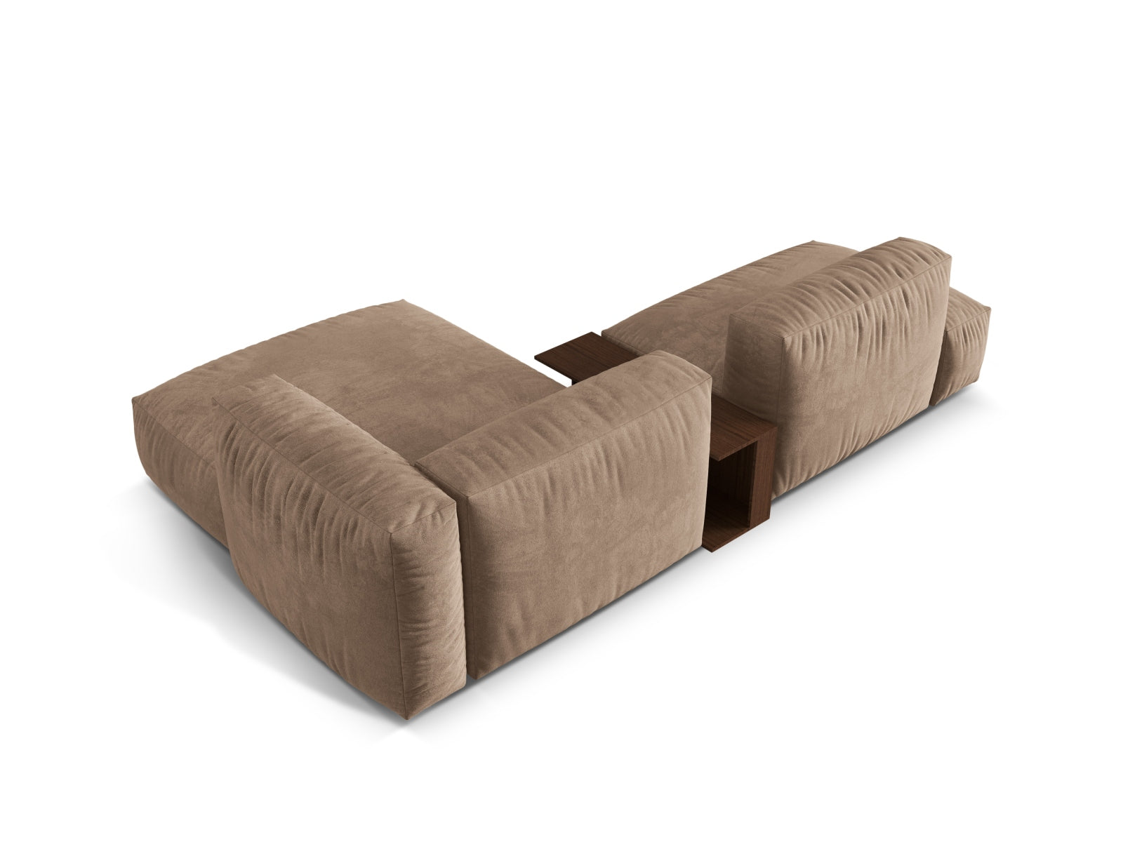 Martina Modulares Ecksofa rechts 2 Sitzer in Dark Beige präsentiert im Onlineshop von KAQTU Design AG. Ecksofa rechts ist von Micadoni