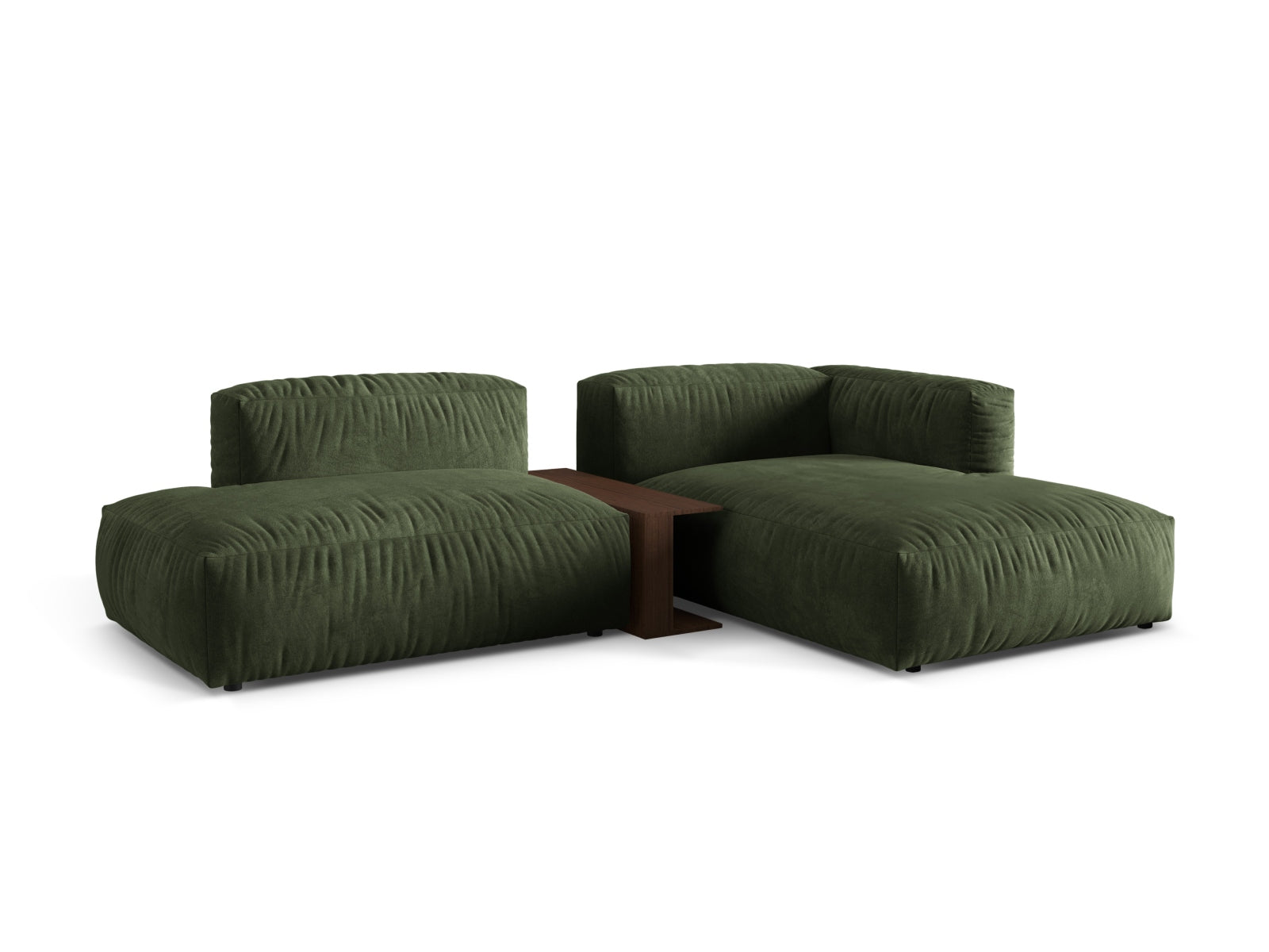 Martina Modulares Ecksofa rechts 2 Sitzer in Green präsentiert im Onlineshop von KAQTU Design AG. Ecksofa rechts ist von Micadoni