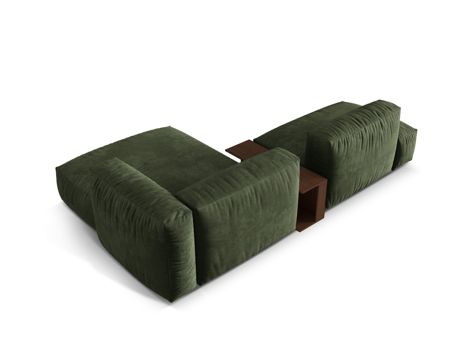 Martina Modulares Ecksofa rechts 2 Sitzer in Green präsentiert im Onlineshop von KAQTU Design AG. Ecksofa rechts ist von Micadoni