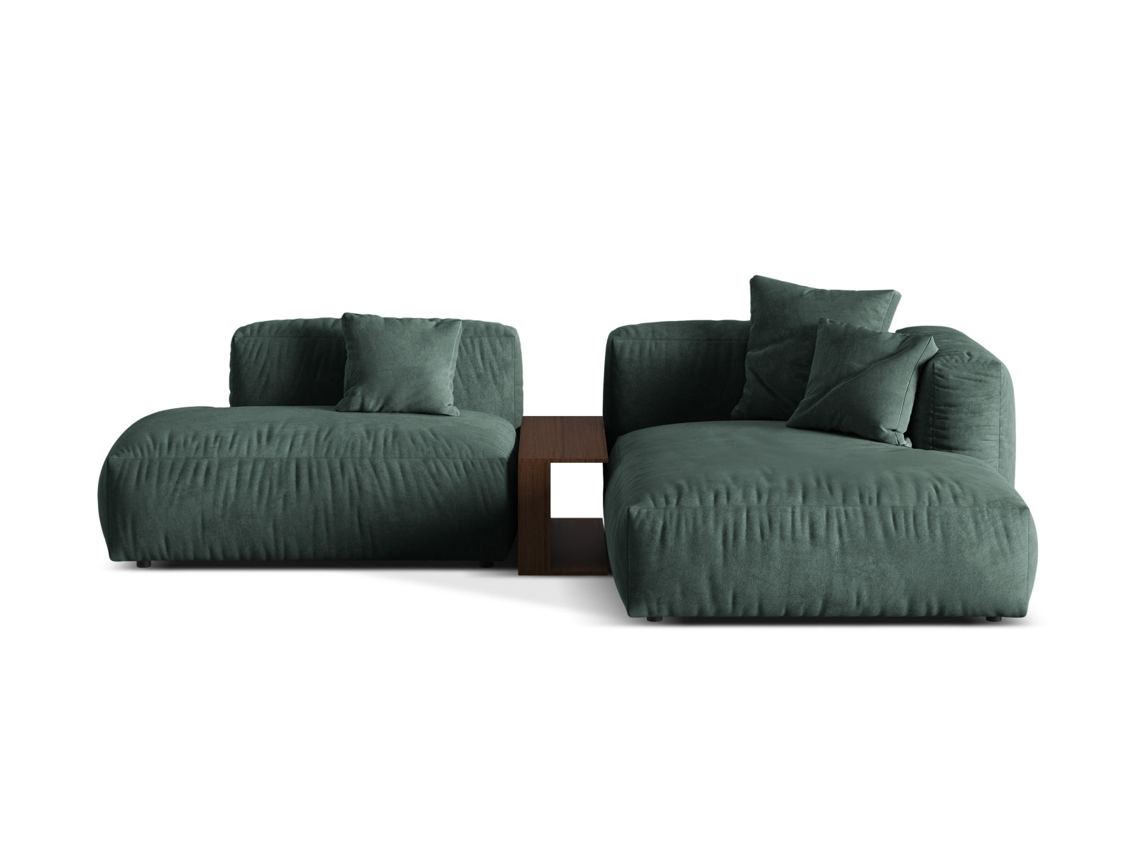 Martina Modulares Ecksofa rechts 2 Sitzer in Petrol präsentiert im Onlineshop von KAQTU Design AG. Ecksofa rechts ist von Micadoni