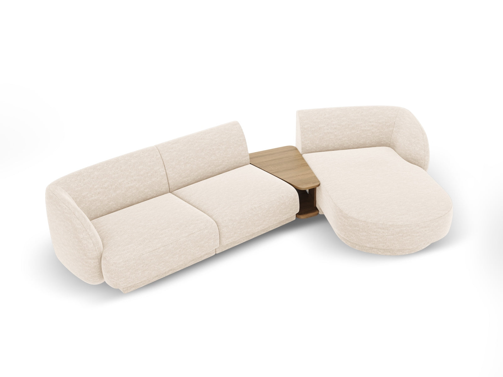 Miley Modulares Sofa rechts 3 Sitzer in Light Beige präsentiert im Onlineshop von KAQTU Design AG. L-Sofa rechts ist von Micadoni