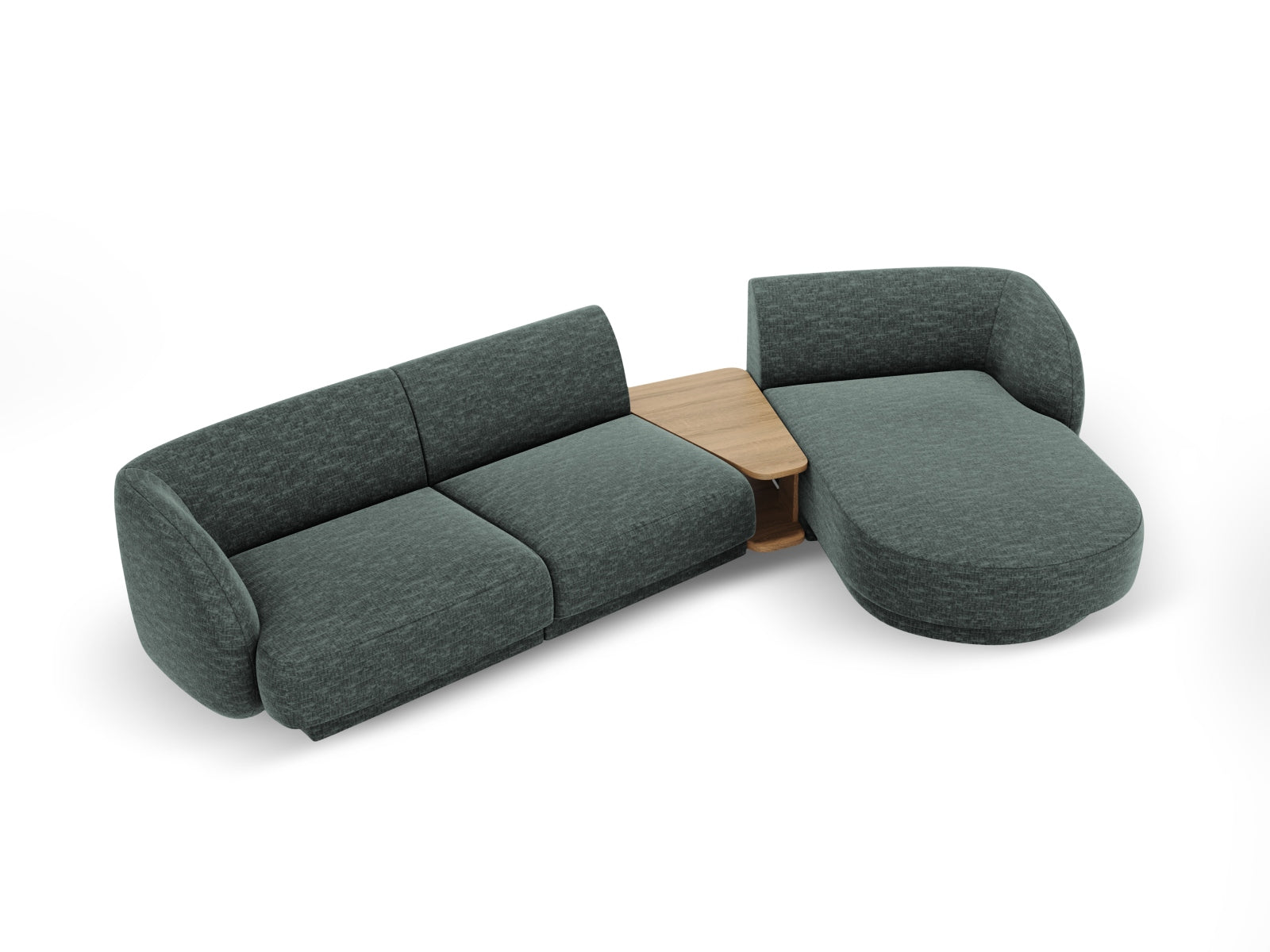 Miley Modulares Sofa rechts 3 Sitzer in Petrol präsentiert im Onlineshop von KAQTU Design AG. L-Sofa rechts ist von Micadoni
