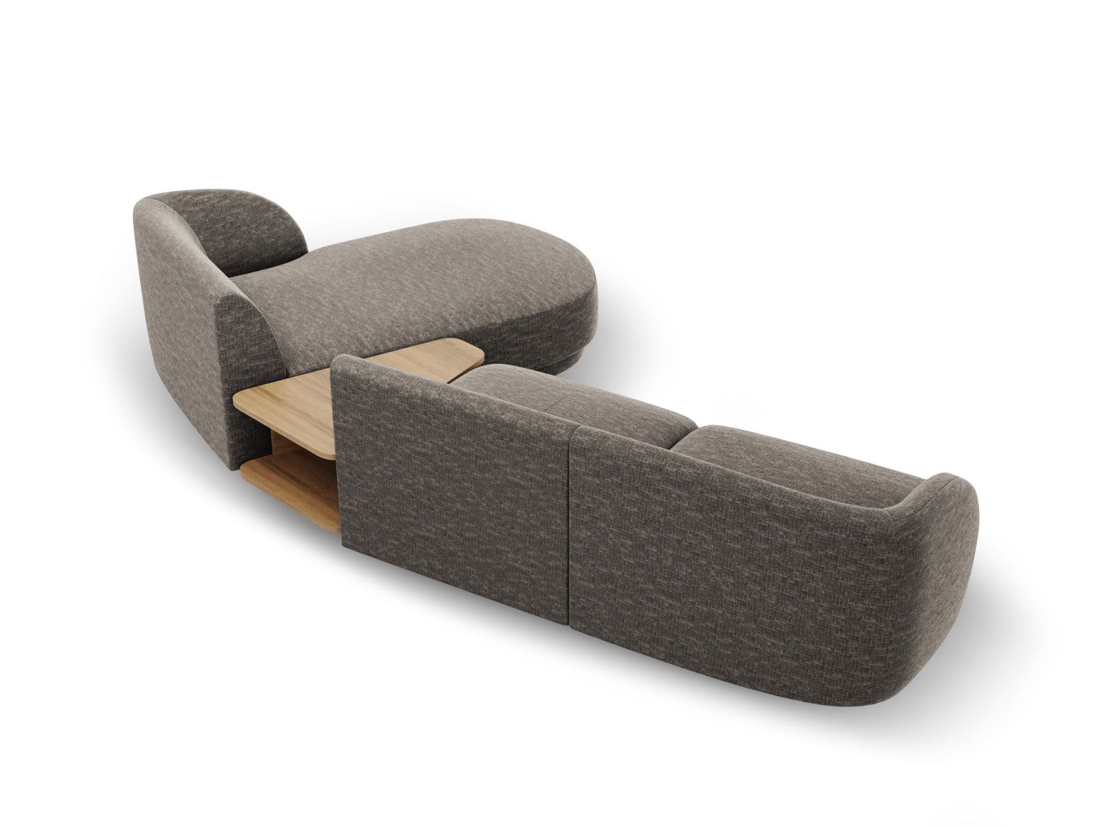 Miley Modulares Sofa rechts 3 Sitzer in Grey präsentiert im Onlineshop von KAQTU Design AG. L-Sofa rechts ist von Micadoni