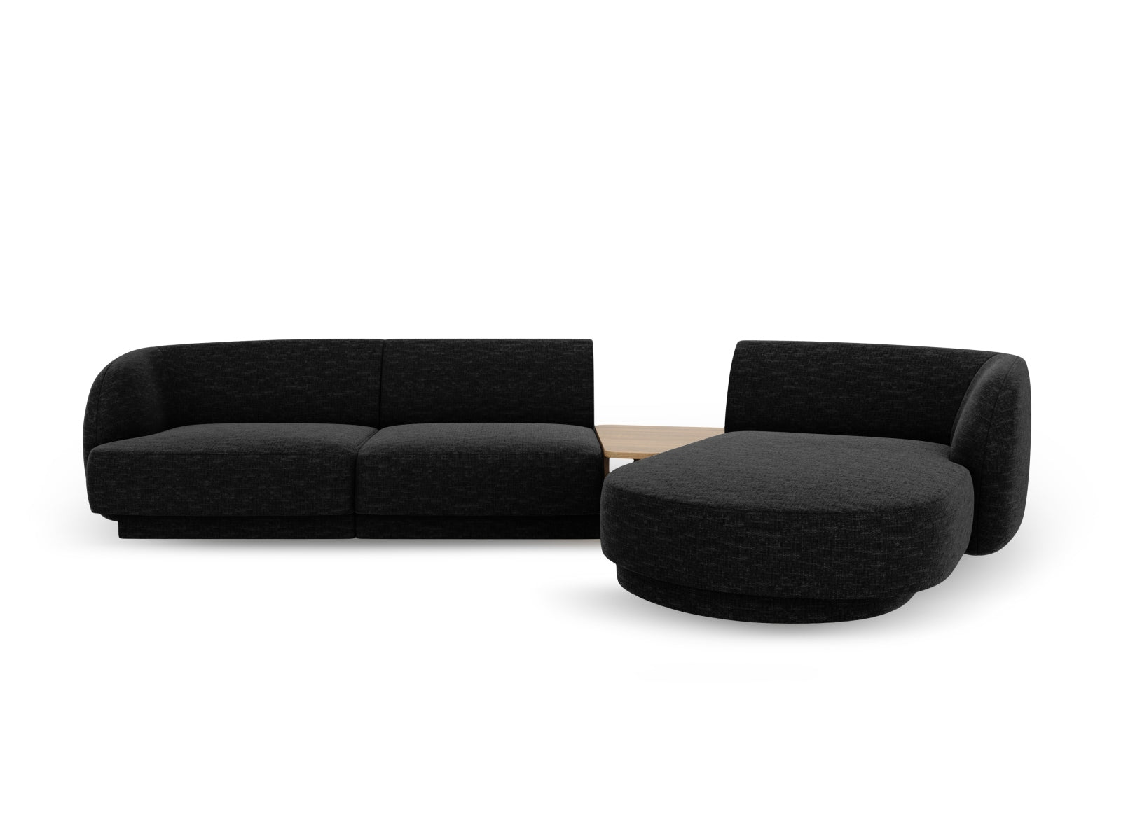 Miley Modulares Sofa rechts 3 Sitzer in Black präsentiert im Onlineshop von KAQTU Design AG. L-Sofa rechts ist von Micadoni