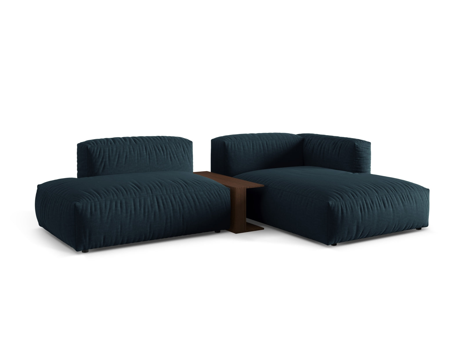 Martina Modulares Ecksofa rechts 2 Sitzer in Blue Jeans präsentiert im Onlineshop von KAQTU Design AG. Ecksofa rechts ist von Micadoni