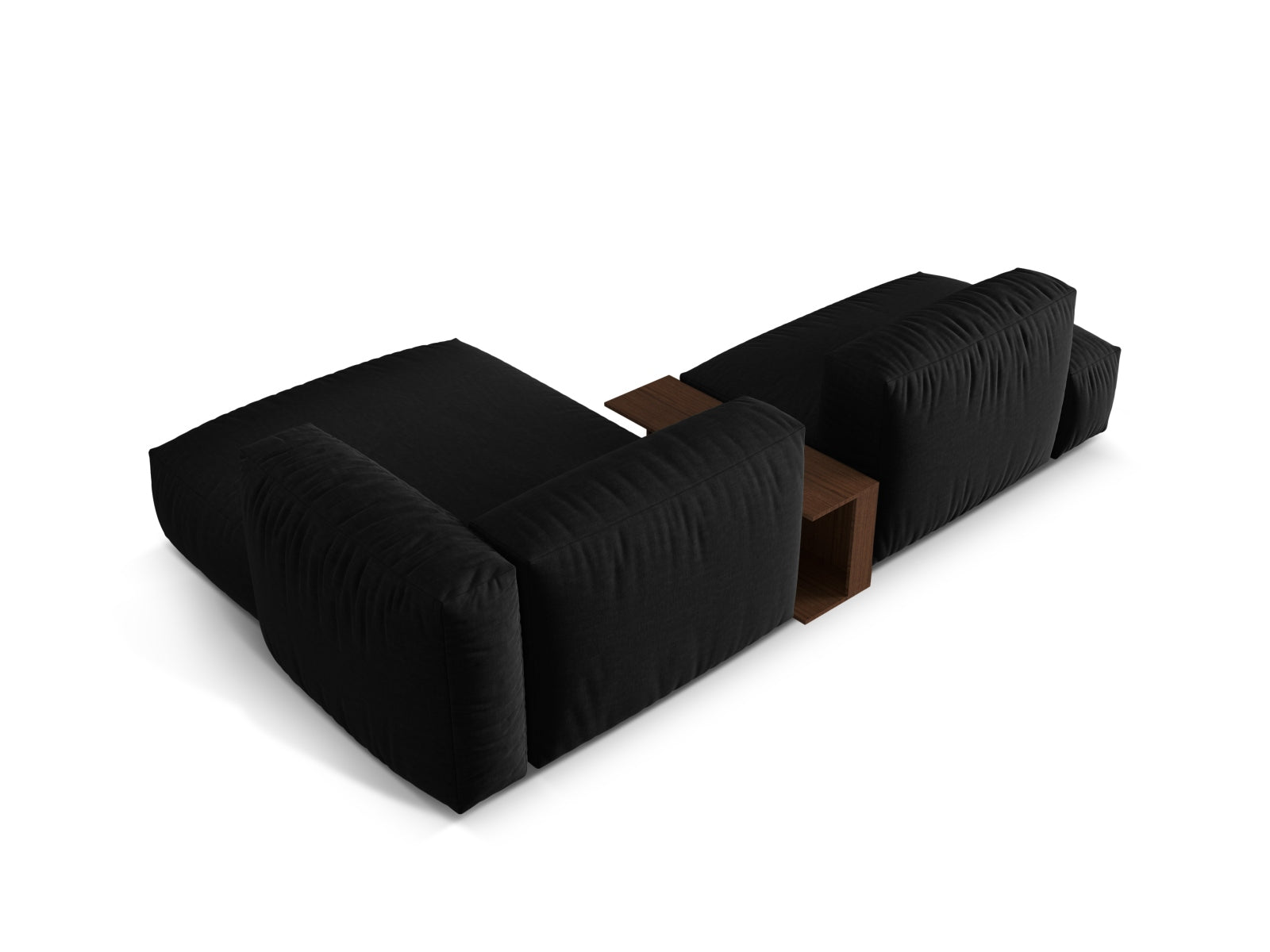 Martina Modulares Ecksofa rechts 2 Sitzer in Black präsentiert im Onlineshop von KAQTU Design AG. Ecksofa rechts ist von Micadoni