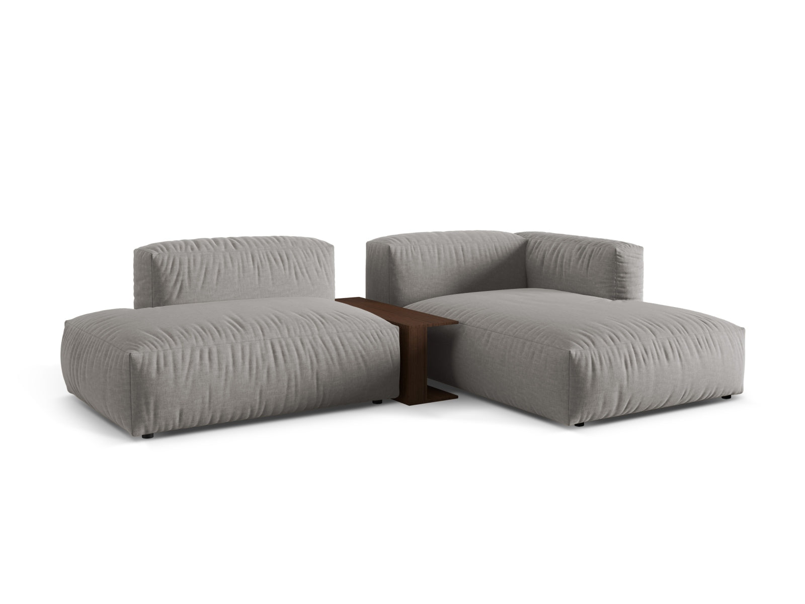 Martina Modulares Ecksofa rechts 2 Sitzer in Light Grey präsentiert im Onlineshop von KAQTU Design AG. Ecksofa rechts ist von Micadoni