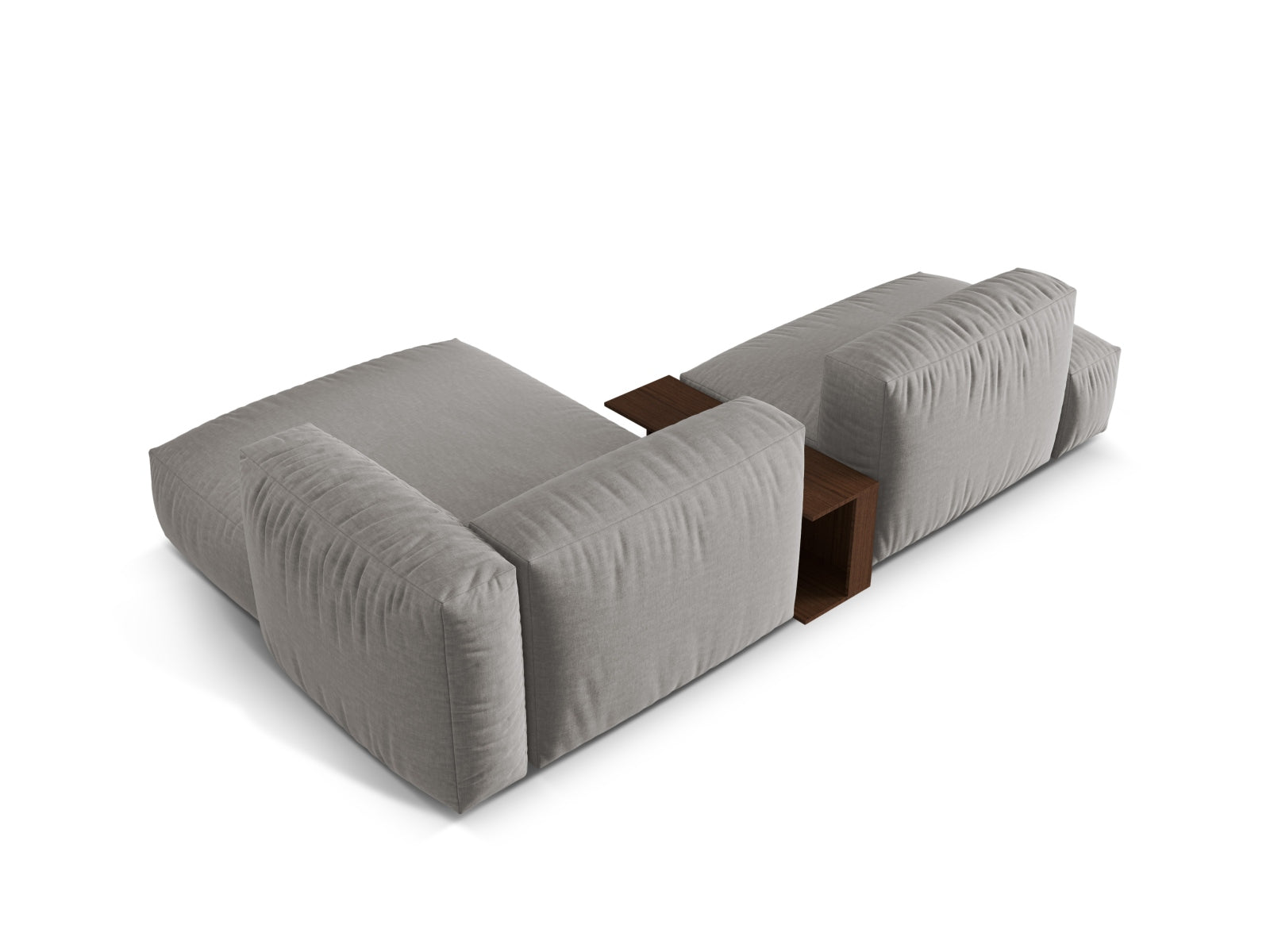 Martina Modulares Ecksofa rechts 2 Sitzer in Light Grey präsentiert im Onlineshop von KAQTU Design AG. Ecksofa rechts ist von Micadoni