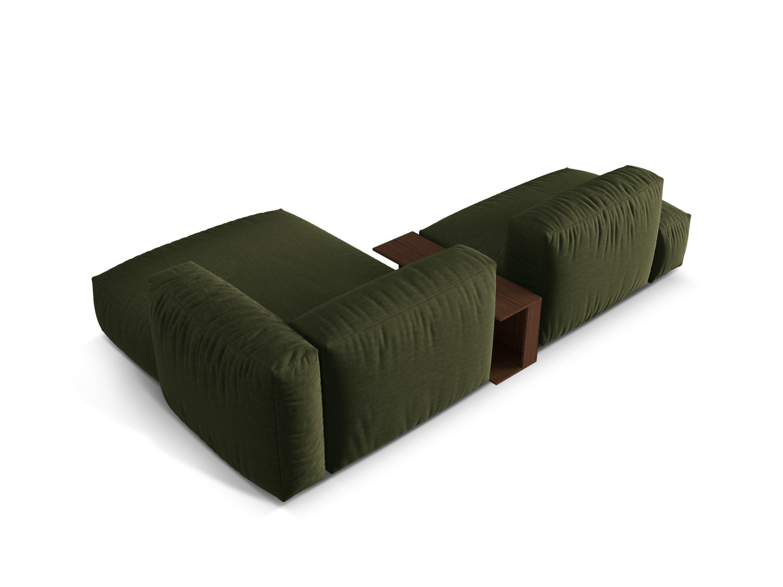 Martina Modulares Ecksofa rechts 2 Sitzer in Green präsentiert im Onlineshop von KAQTU Design AG. Ecksofa rechts ist von Micadoni