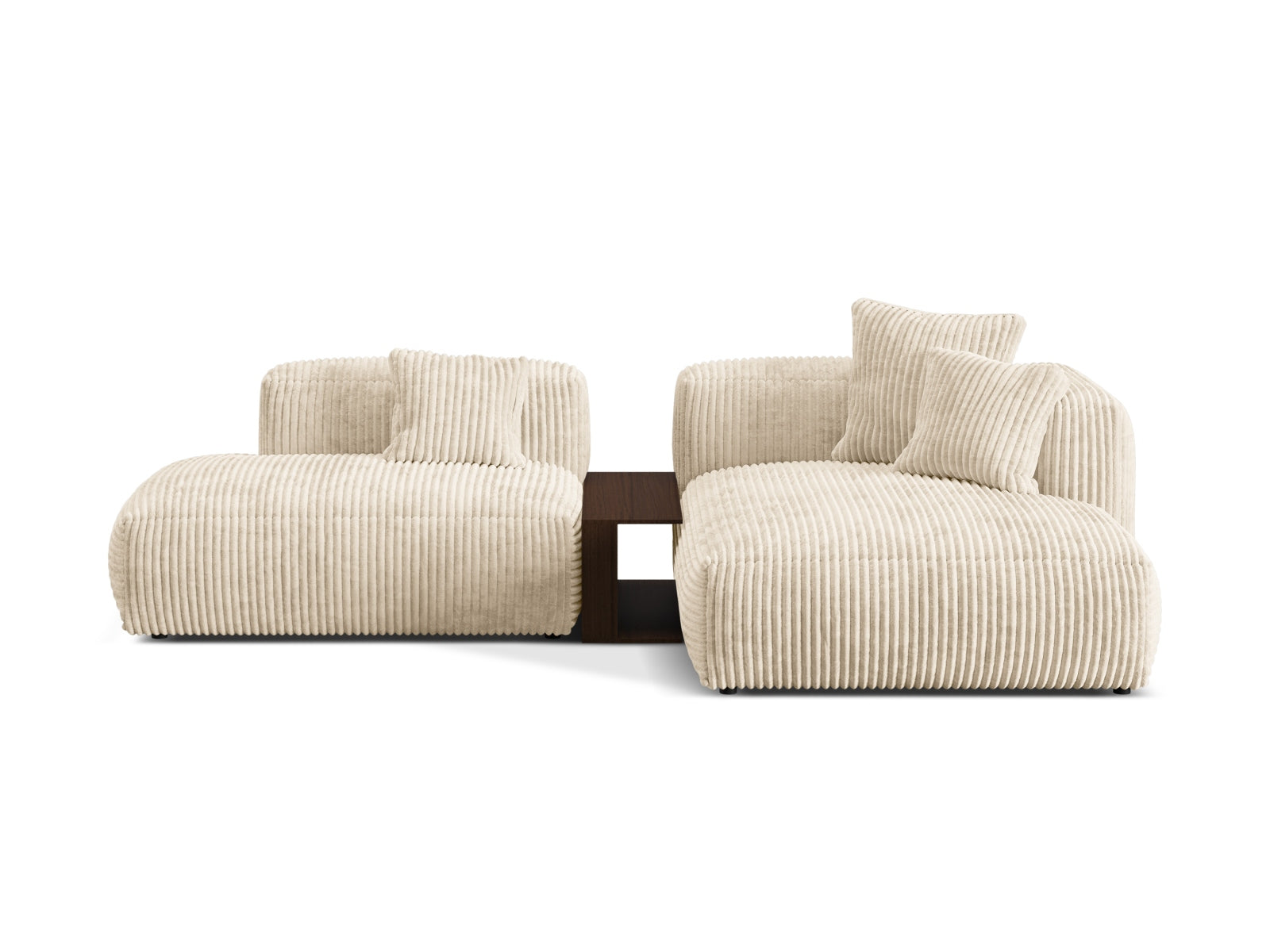 Martina Modulares Ecksofa rechts 2 Sitzer in Light Beige präsentiert im Onlineshop von KAQTU Design AG. Ecksofa rechts ist von Micadoni
