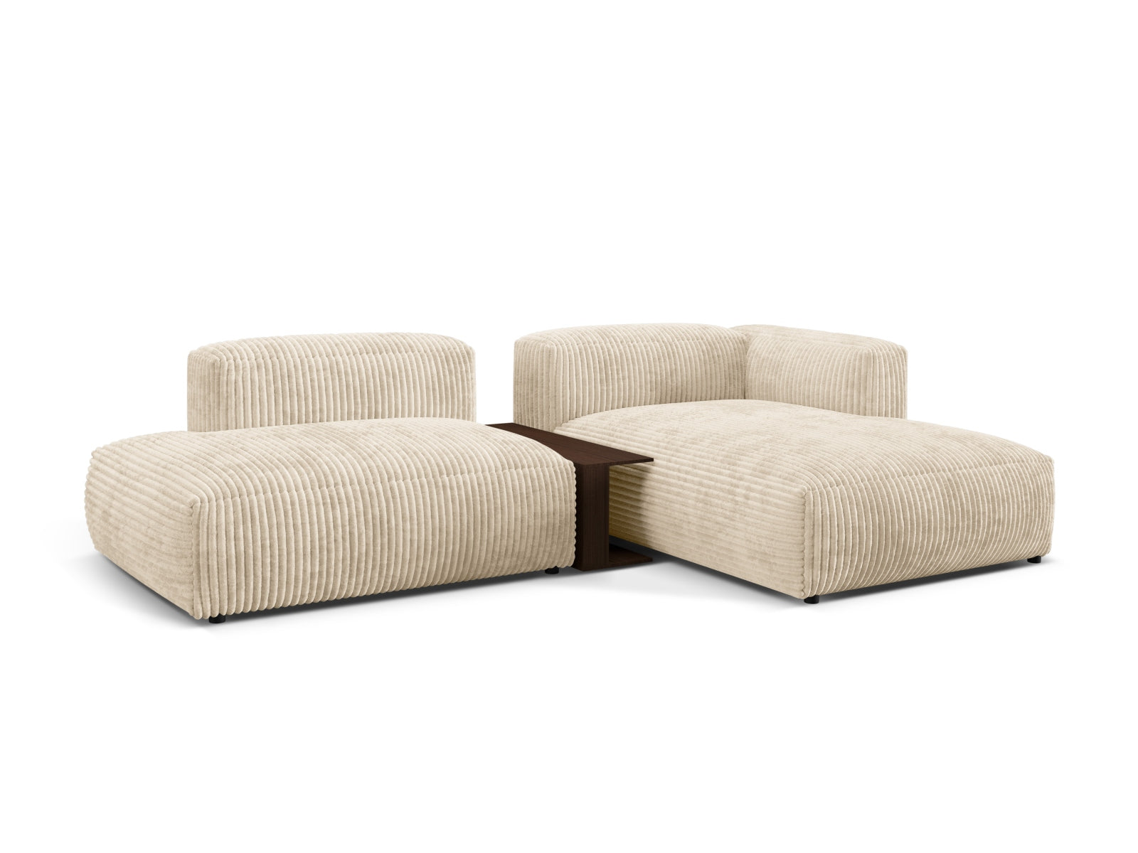 Martina Modulares Ecksofa rechts 2 Sitzer in Light Beige präsentiert im Onlineshop von KAQTU Design AG. Ecksofa rechts ist von Micadoni