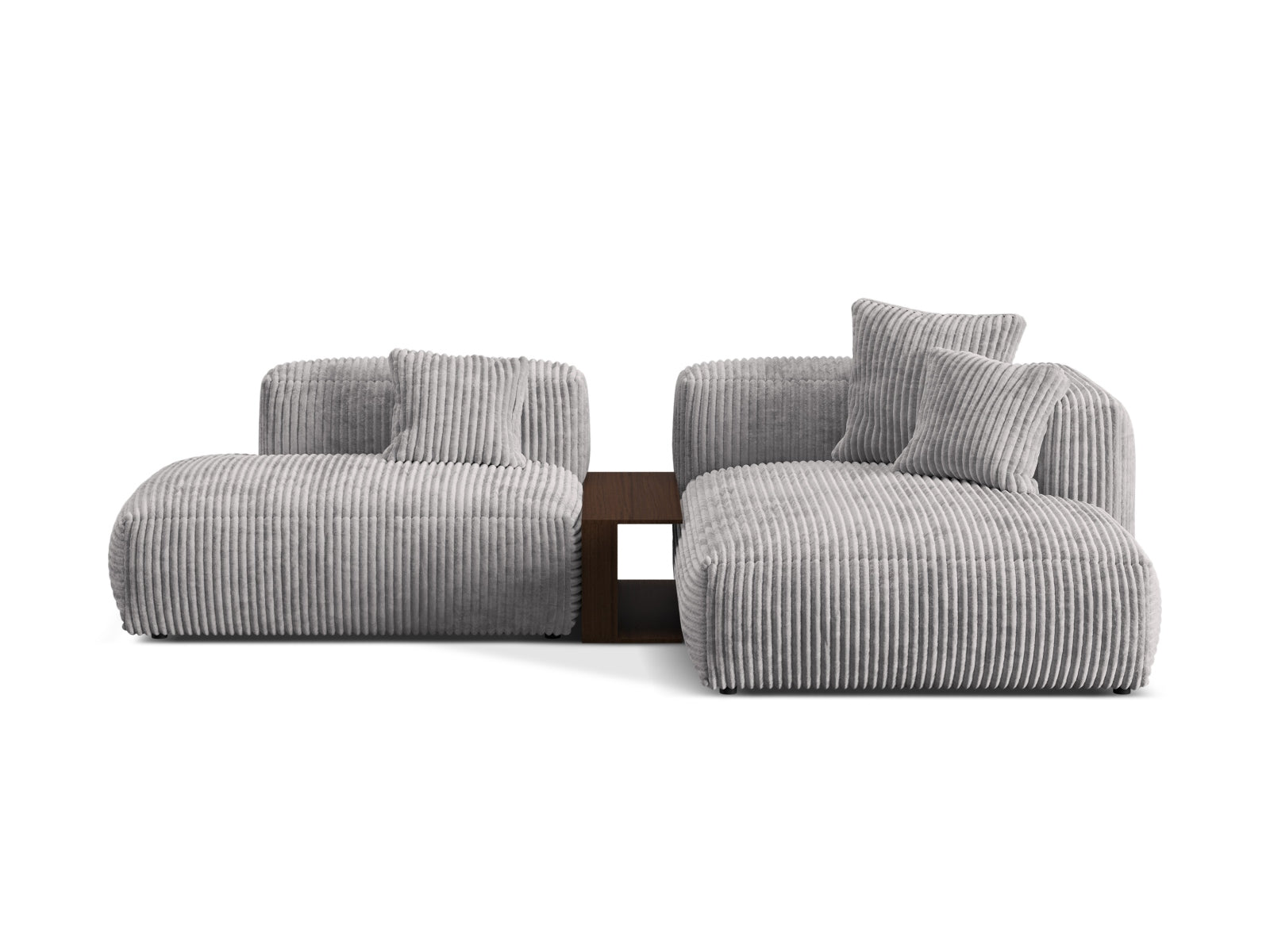Martina Modulares Ecksofa rechts 2 Sitzer in Light Grey präsentiert im Onlineshop von KAQTU Design AG. Ecksofa rechts ist von Micadoni