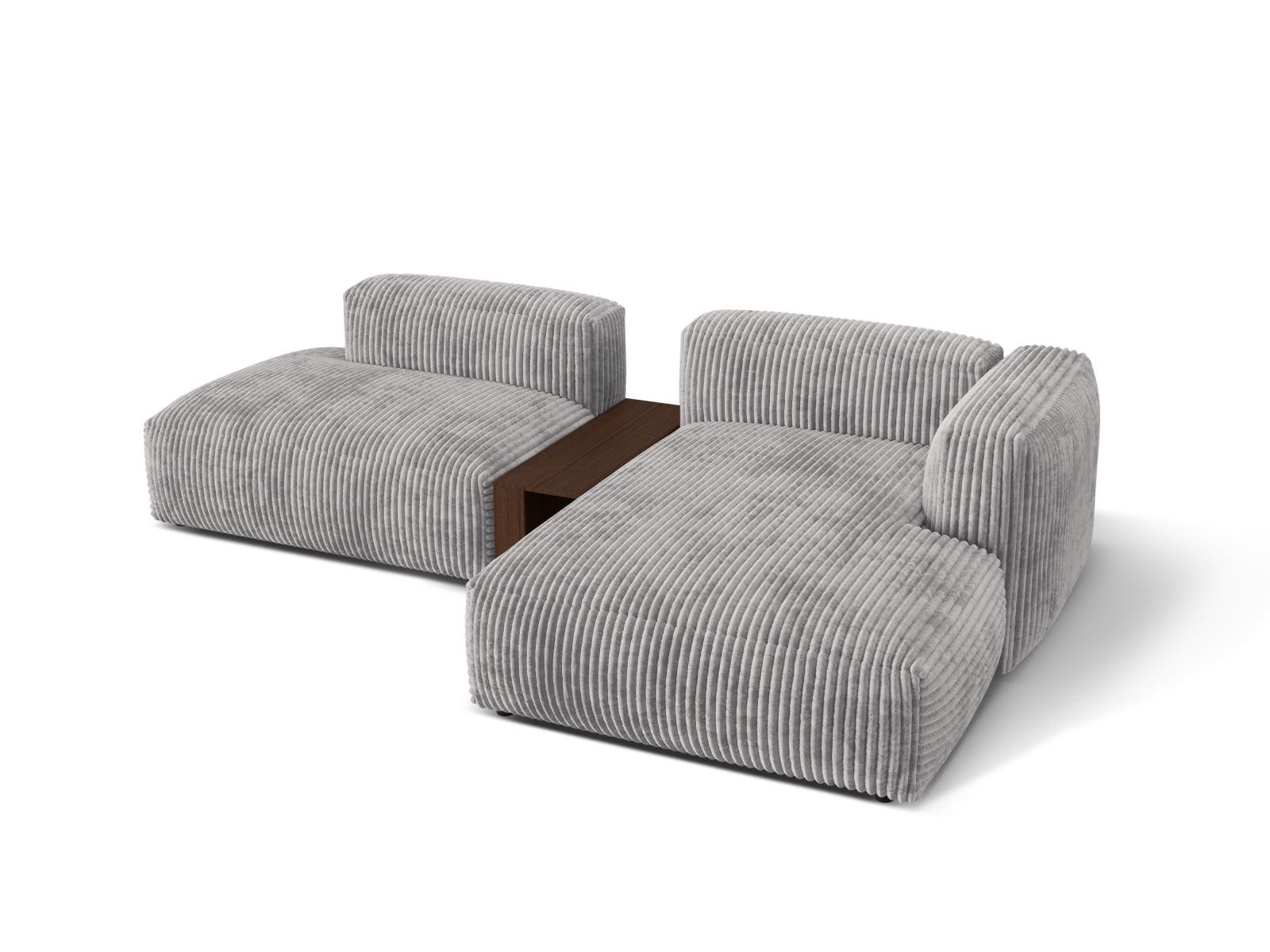 Martina Modulares Ecksofa rechts 2 Sitzer in Light Grey präsentiert im Onlineshop von KAQTU Design AG. Ecksofa rechts ist von Micadoni