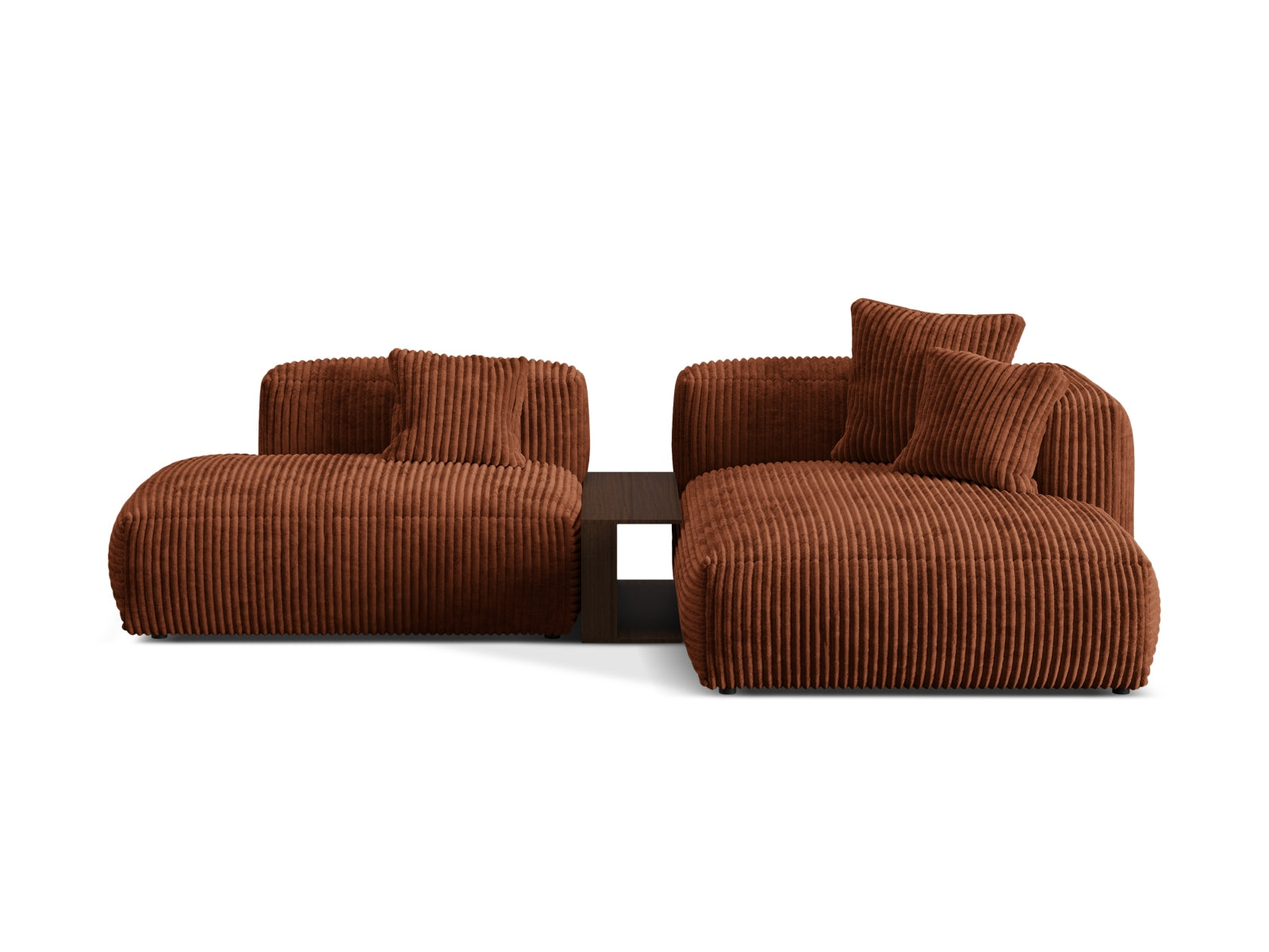 Martina Modulares Ecksofa rechts 2 Sitzer in Brick präsentiert im Onlineshop von KAQTU Design AG. Ecksofa rechts ist von Micadoni