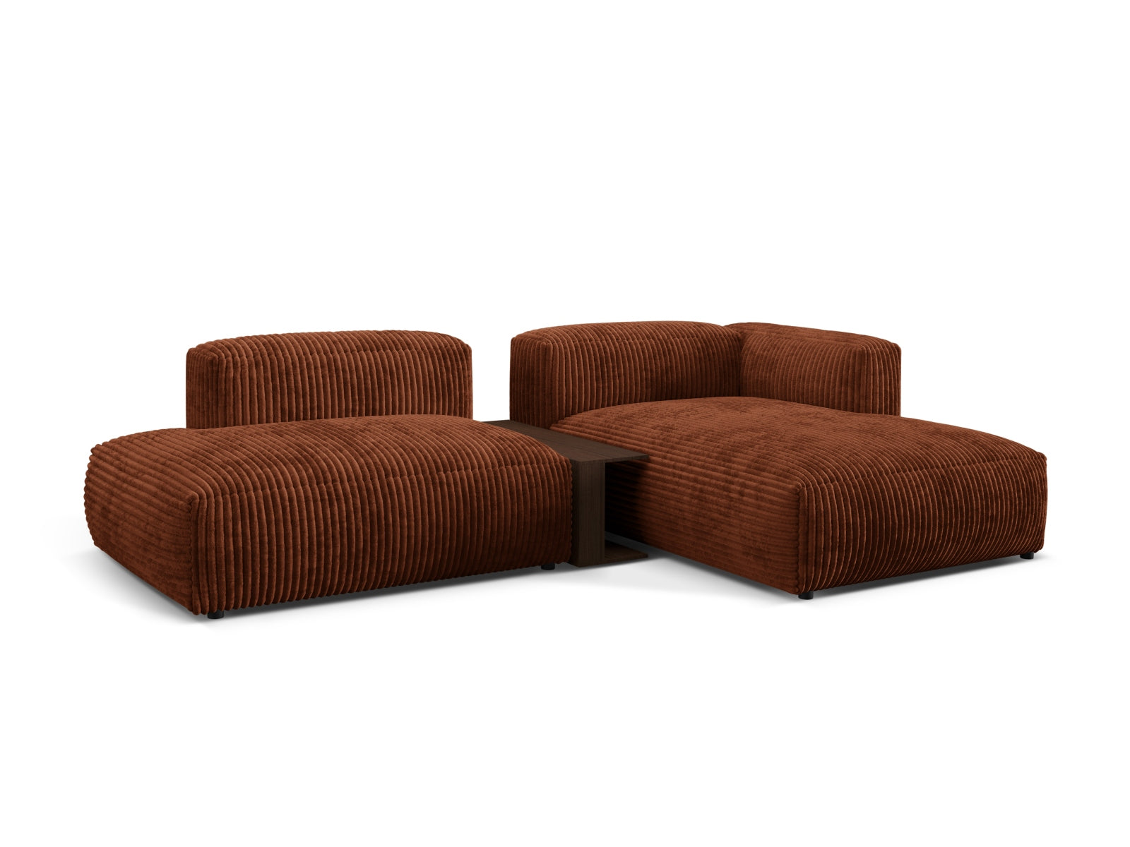 Martina Modulares Ecksofa rechts 2 Sitzer in Brick präsentiert im Onlineshop von KAQTU Design AG. Ecksofa rechts ist von Micadoni