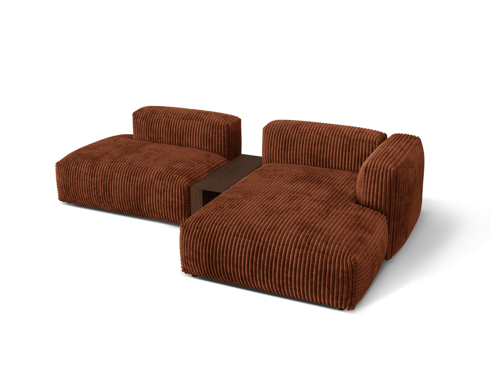 Martina Modulares Ecksofa rechts 2 Sitzer in Brick präsentiert im Onlineshop von KAQTU Design AG. Ecksofa rechts ist von Micadoni