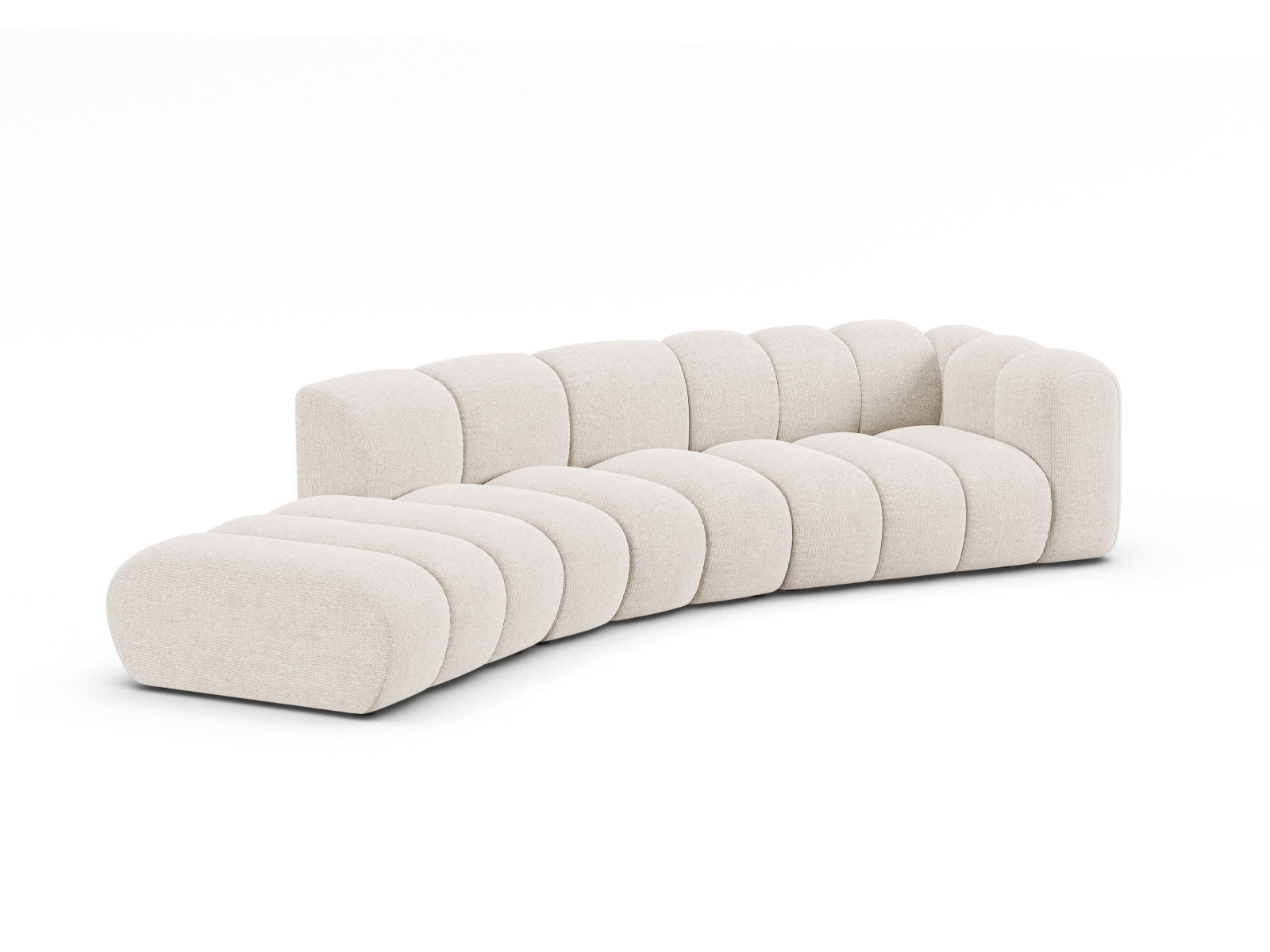 Lupine Modular Sofa rechts 5 Sitzer in Light Beige präsentiert im Onlineshop von KAQTU Design AG. 5er Sofa ist von Micadoni