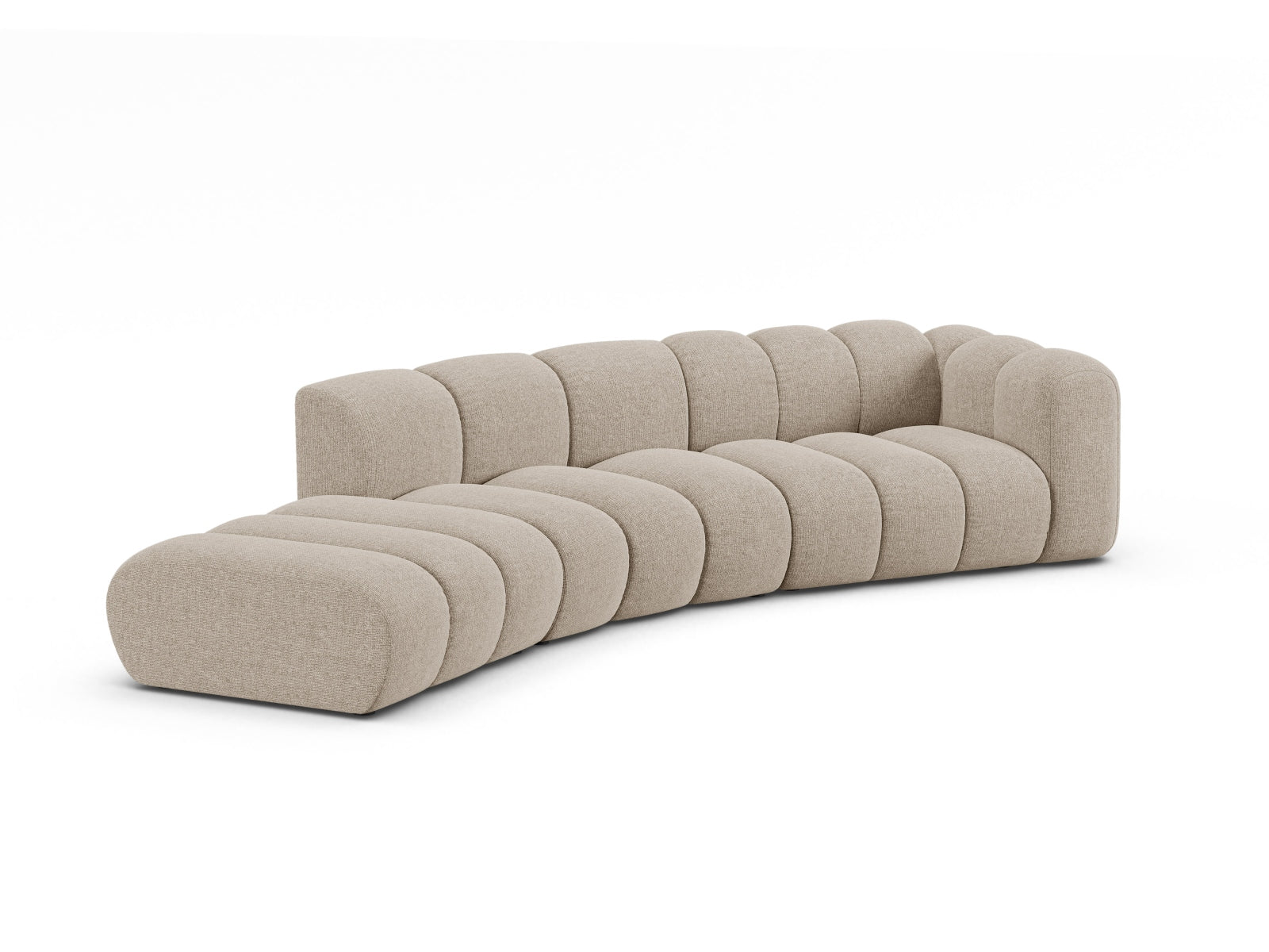 Lupine Modular Sofa rechts 5 Sitzer in Dark Beige präsentiert im Onlineshop von KAQTU Design AG. 5er Sofa ist von Micadoni
