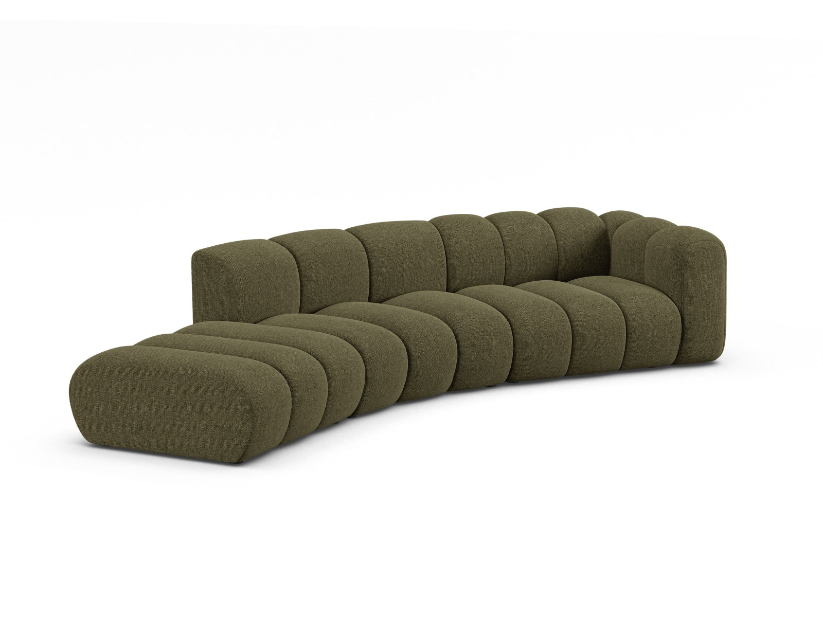 Lupine Modular Sofa rechts 5 Sitzer in Green präsentiert im Onlineshop von KAQTU Design AG. 5er Sofa ist von Micadoni