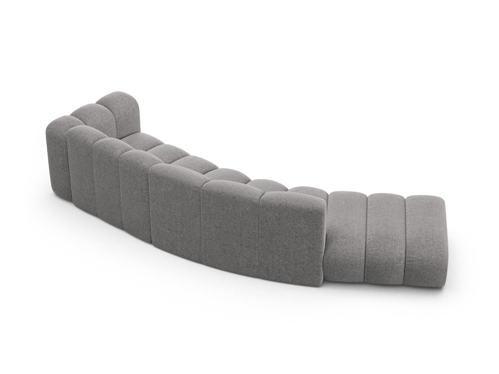 Stylisches 5-Sitzer Sofa Lupine Modular in sanftem Grau, perfekt für zeitgemäße Wohnkonzepte, angeboten von Micadoni.