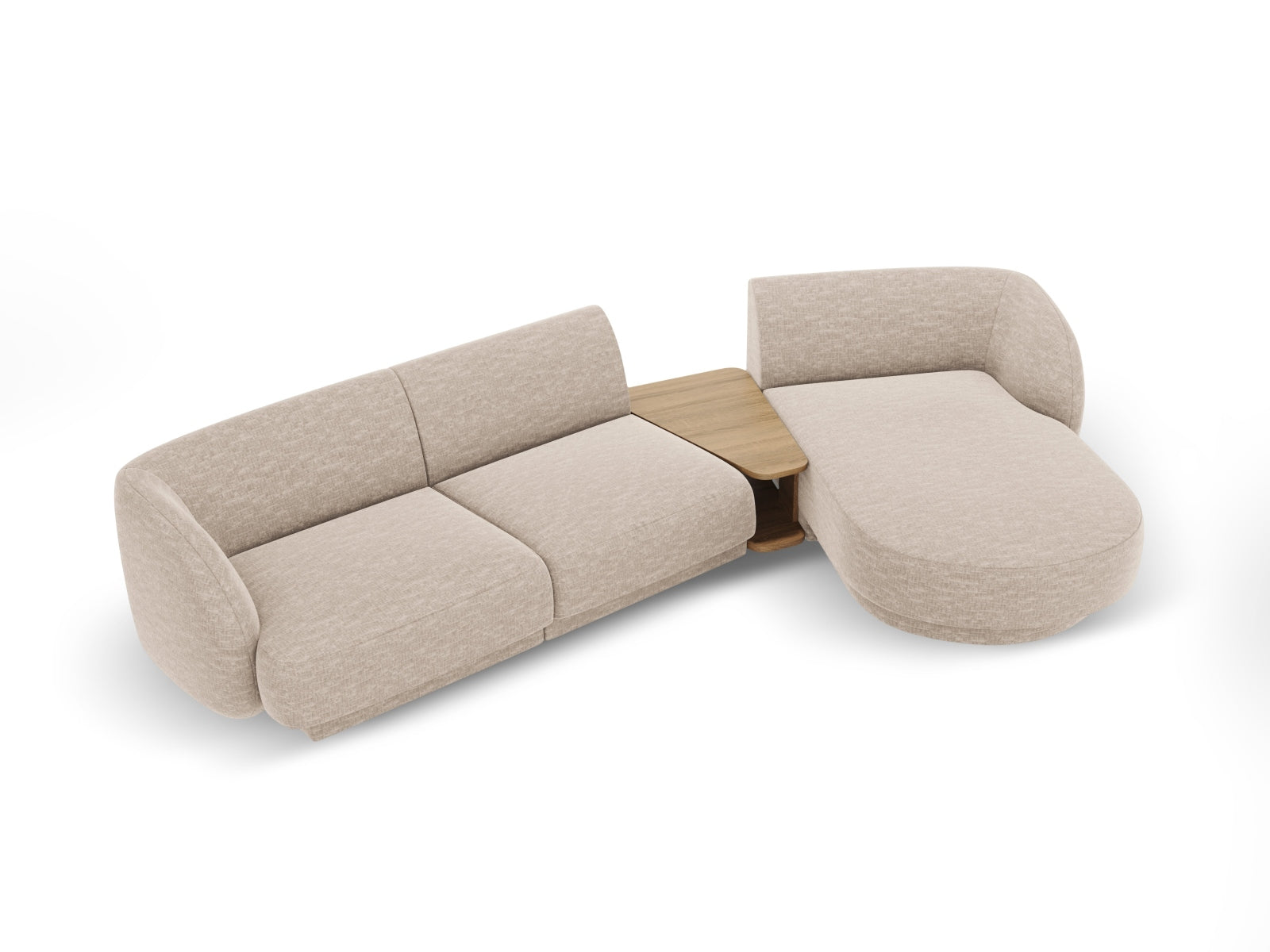 Miley Modulares Sofa rechts 3 Sitzer in Beige präsentiert im Onlineshop von KAQTU Design AG. L-Sofa rechts ist von Micadoni