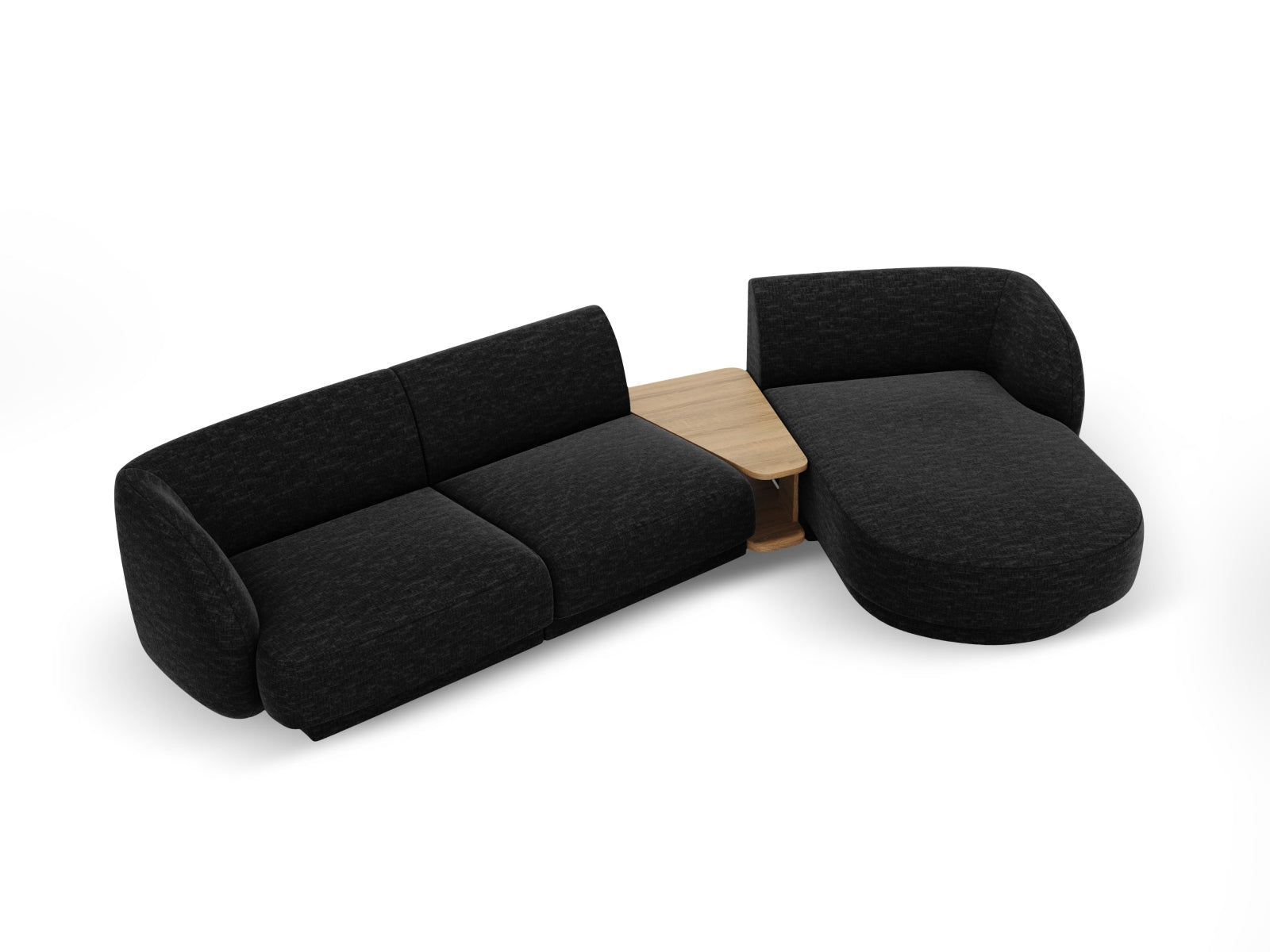 Miley Modulares Sofa rechts 3 Sitzer in Anthracite präsentiert im Onlineshop von KAQTU Design AG. L-Sofa rechts ist von Micadoni