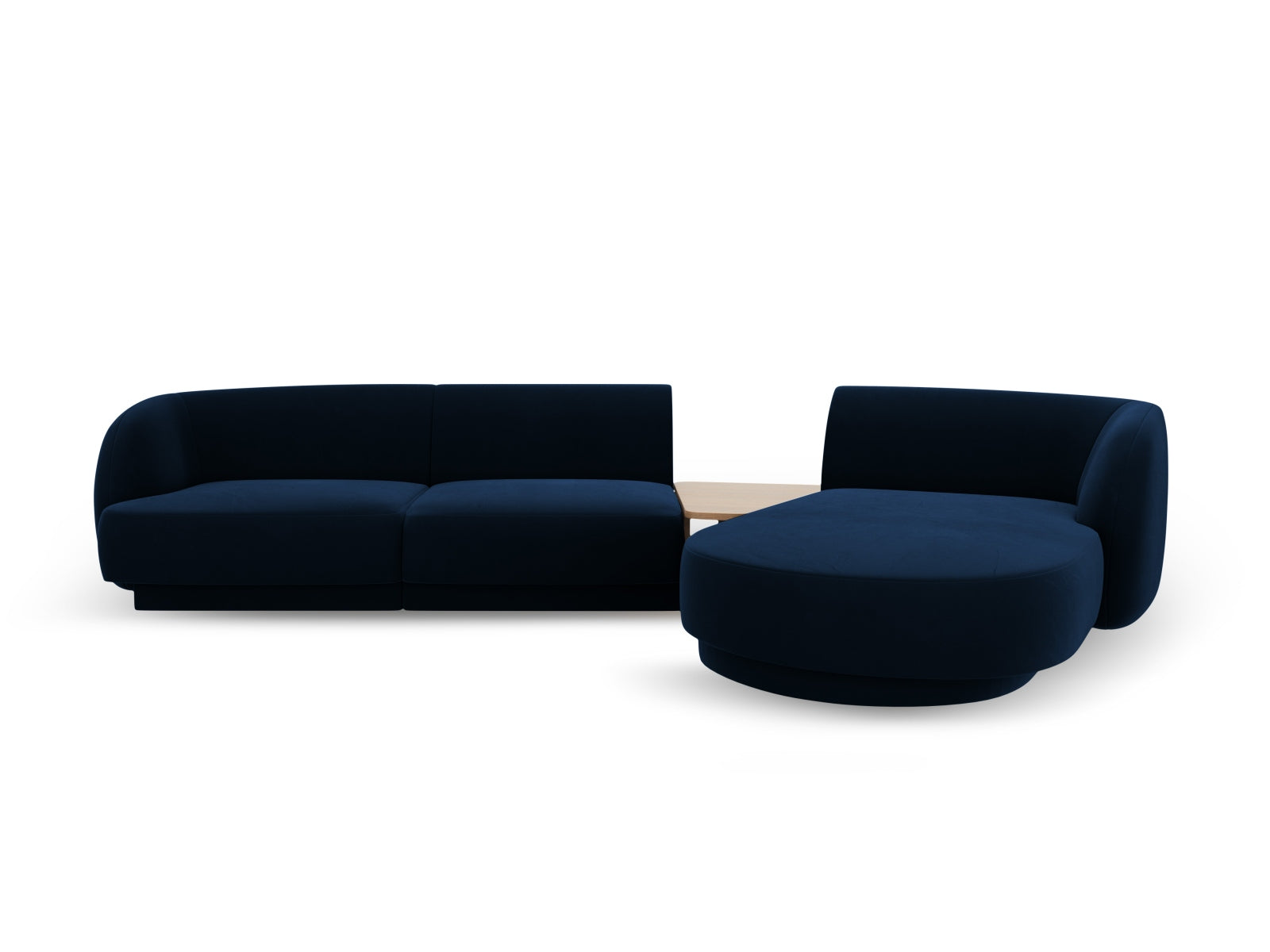 Miley Velour modulares Sofa rechts 3 Sitzer in Royal Blue präsentiert im Onlineshop von KAQTU Design AG. L-Sofa rechts ist von Micadoni
